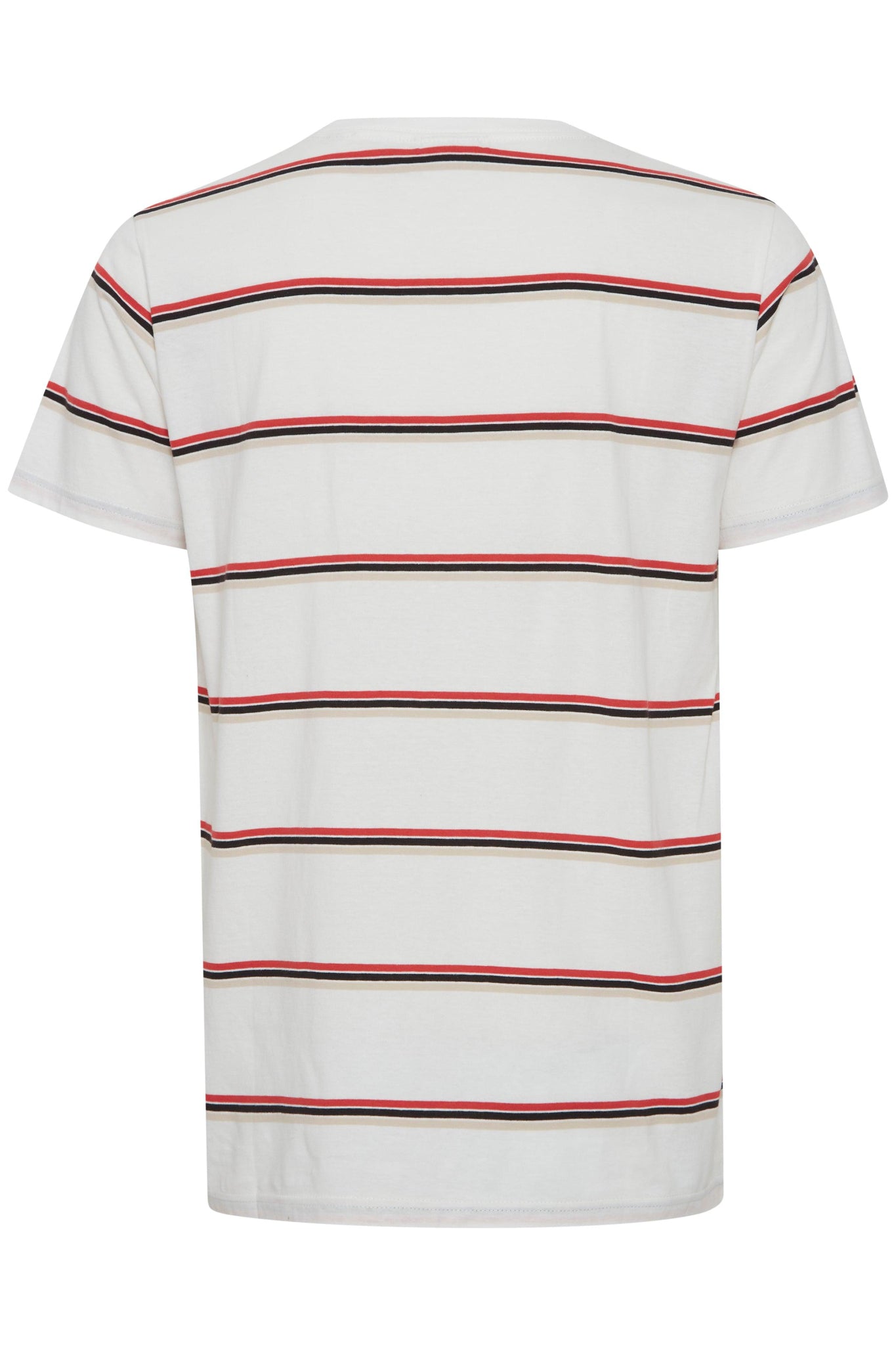 Camiseta !Solid de Hombre Manga Corta a Rayas Edison Off White - ECRU