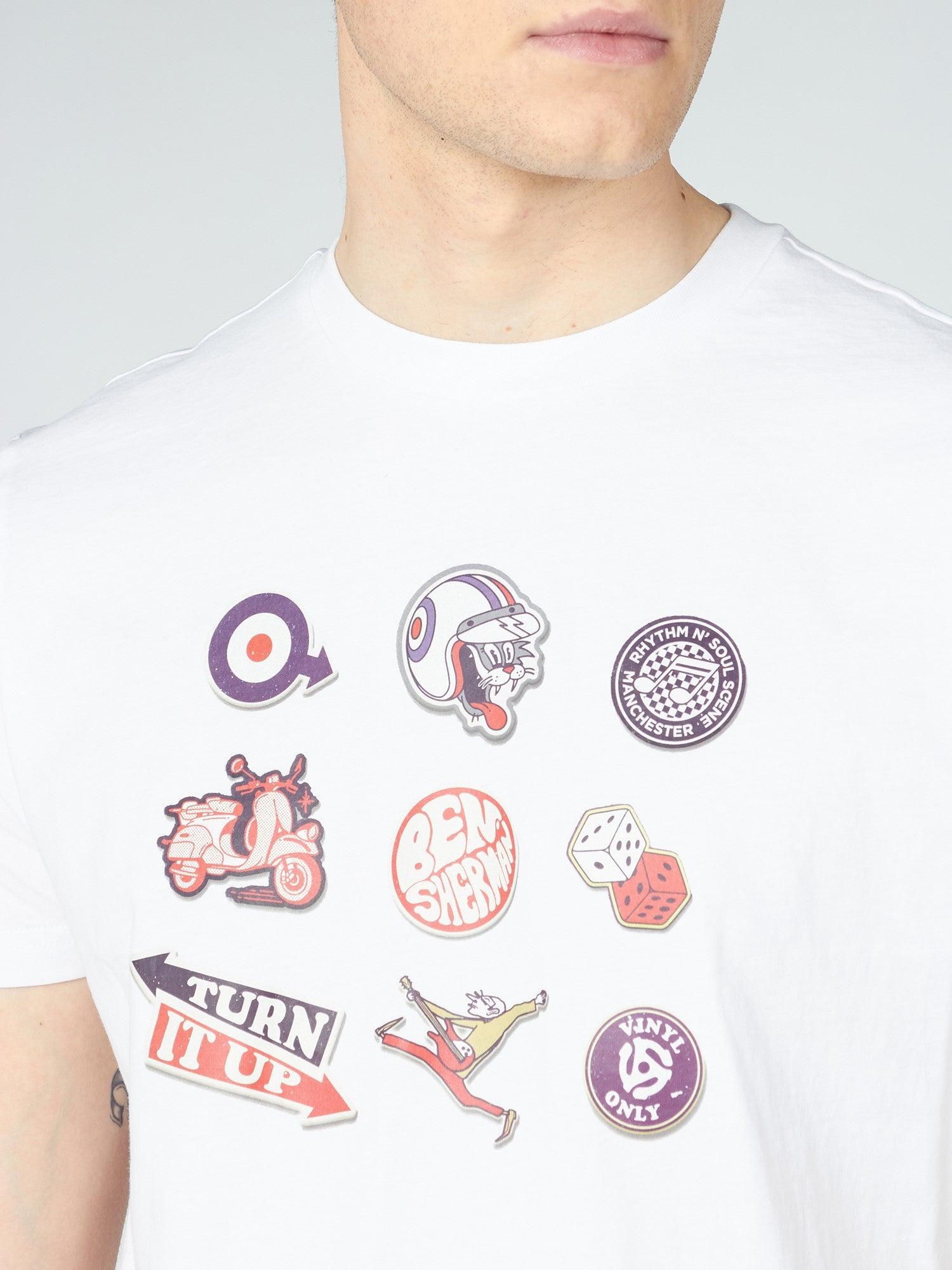 Camiseta Sticker Pack - ECRU