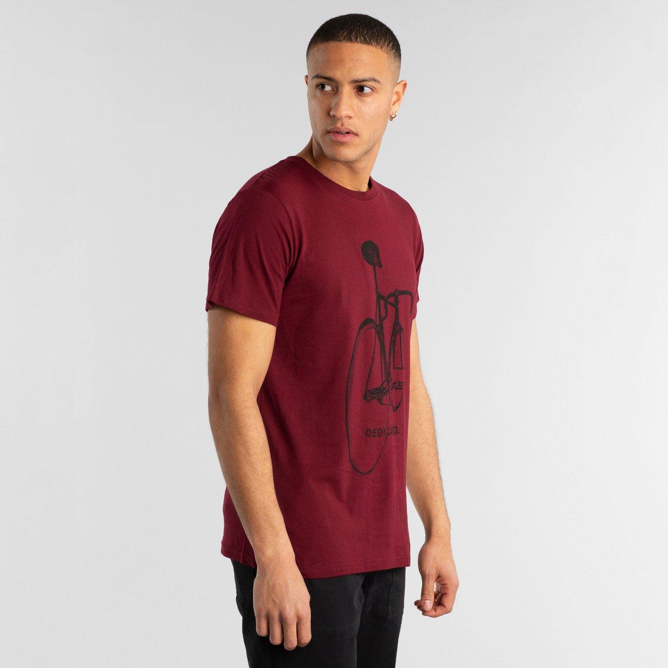 Camiseta Stockholm Pencil Bike Burgundy - ECRU