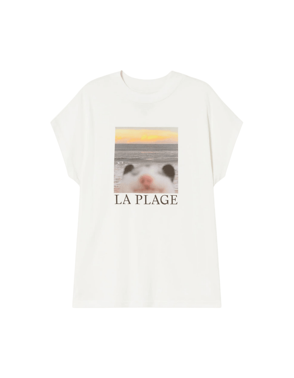 Camiseta Thinking Mu de Mujer La Plage - ECRU