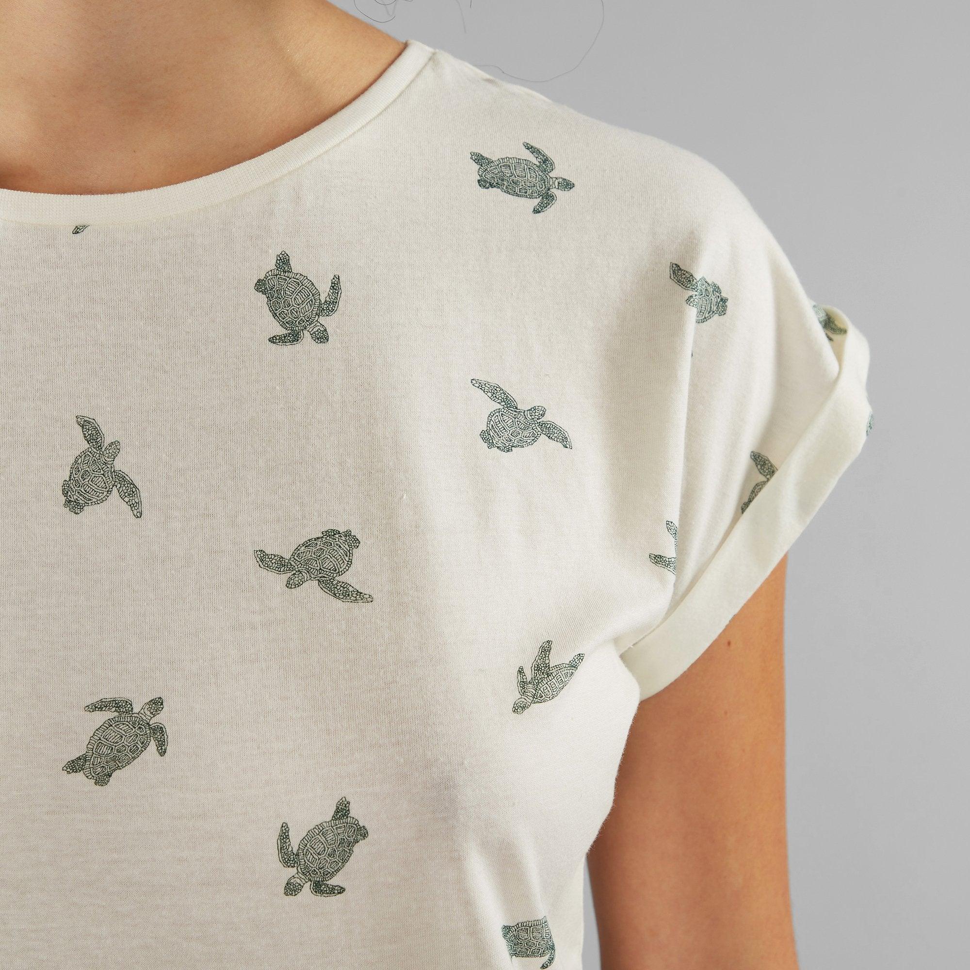 Camiseta Visby Sea Turtles Off-White - ECRU