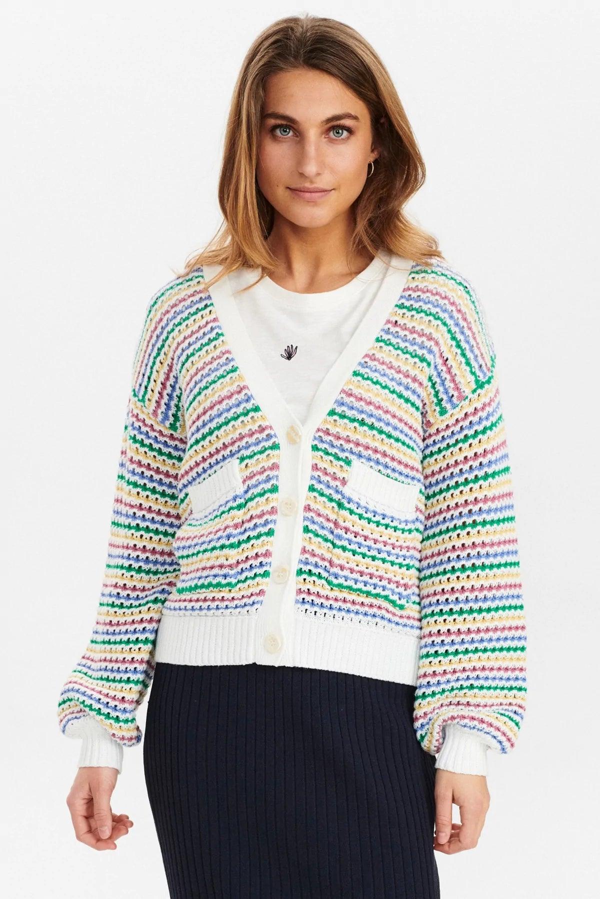 Cardigan Nudorsey Simply Green - ECRU