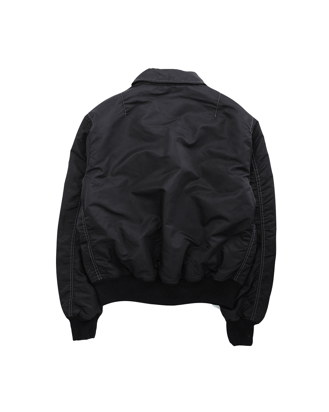 Chaqueta Bomber Flight Overdye Black - ECRU