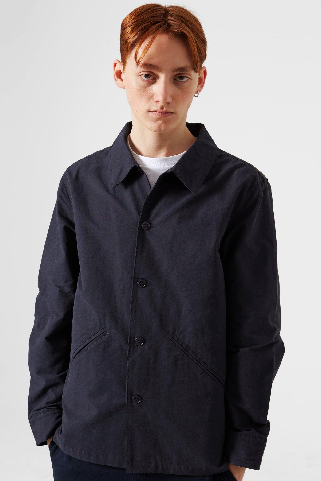 Chaqueta Pocket Plain Navy - ECRU