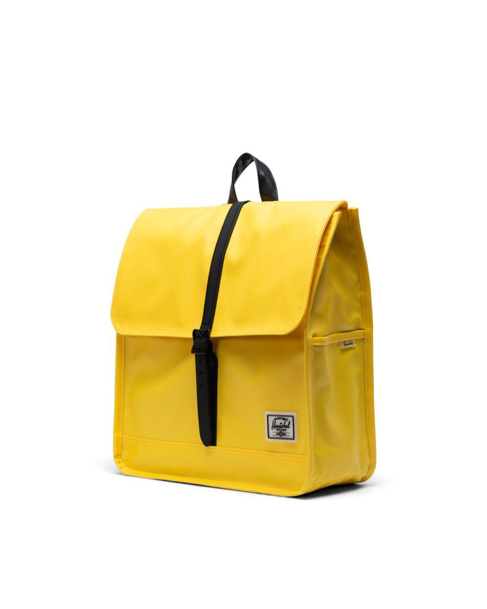 City Backpack Mid-Volume Cyber Yellow - Weather Resistant - ECRU