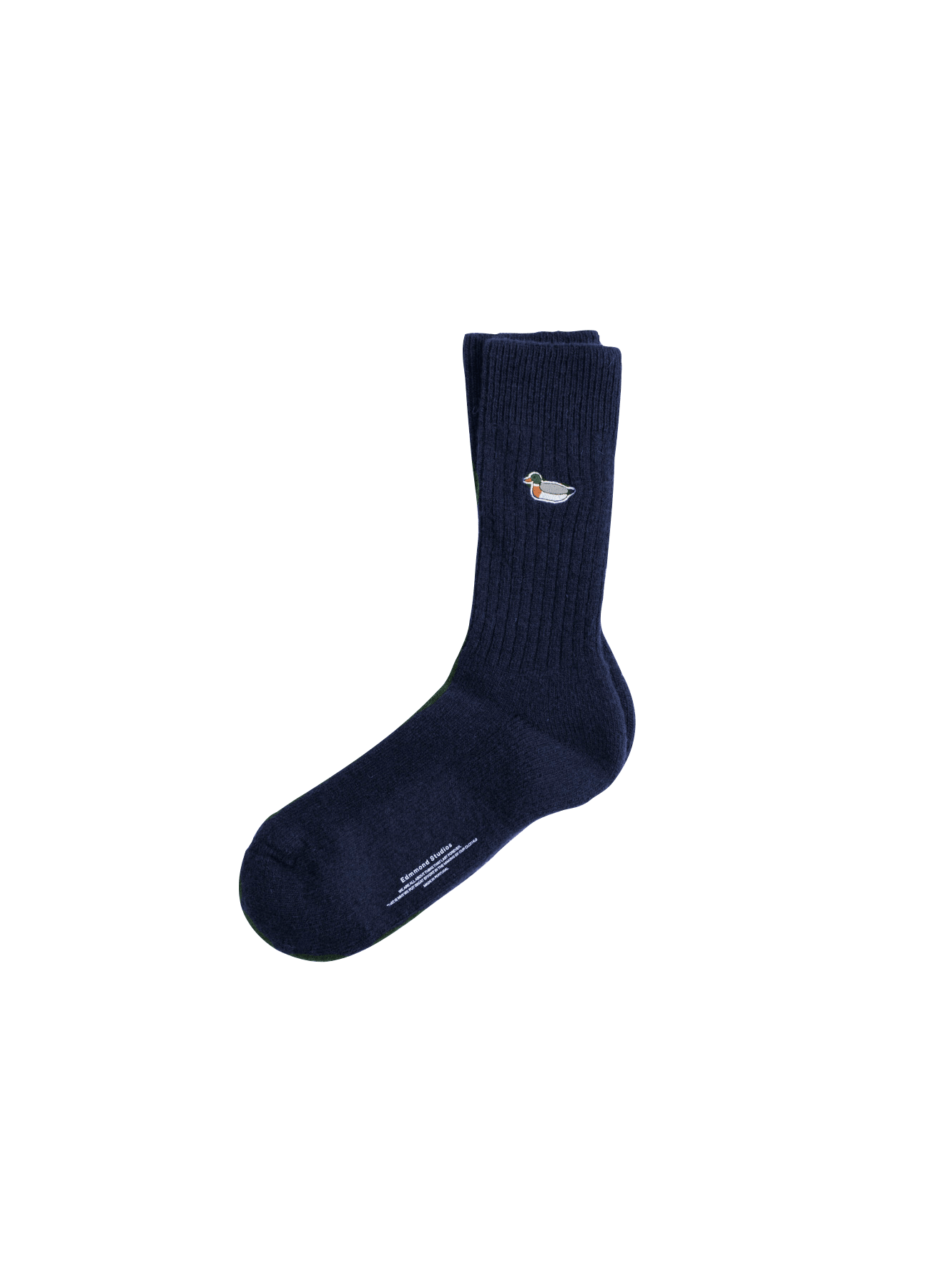 Duck Sock Plain Navy - ECRU