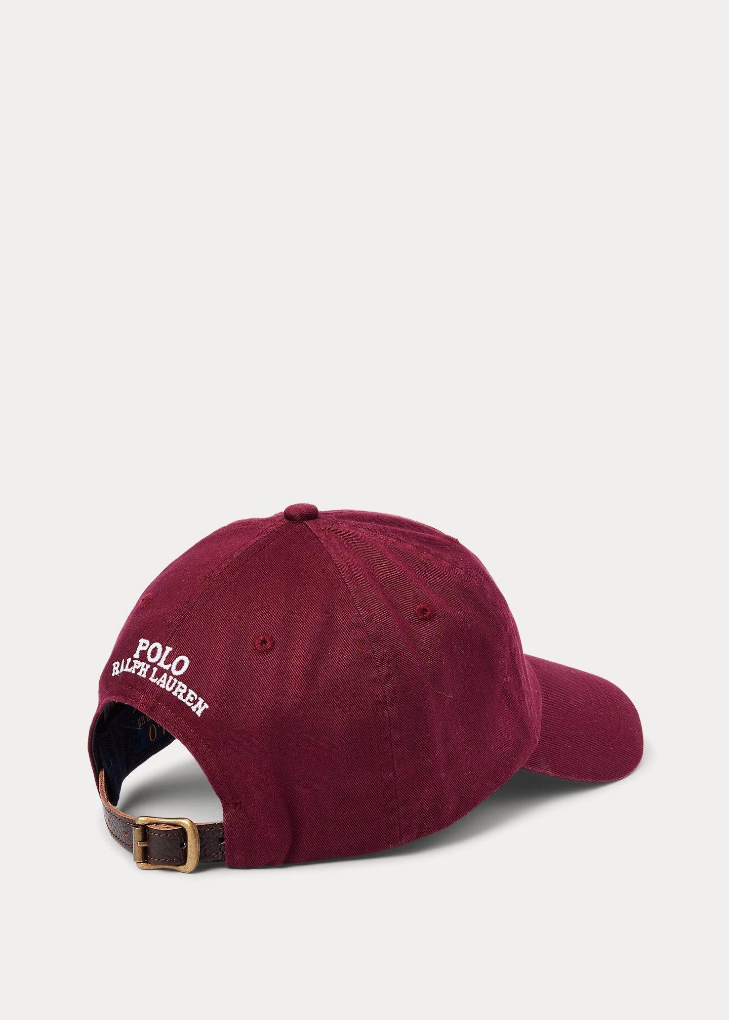 Gorra de tela chino con Polo Bear - ECRU