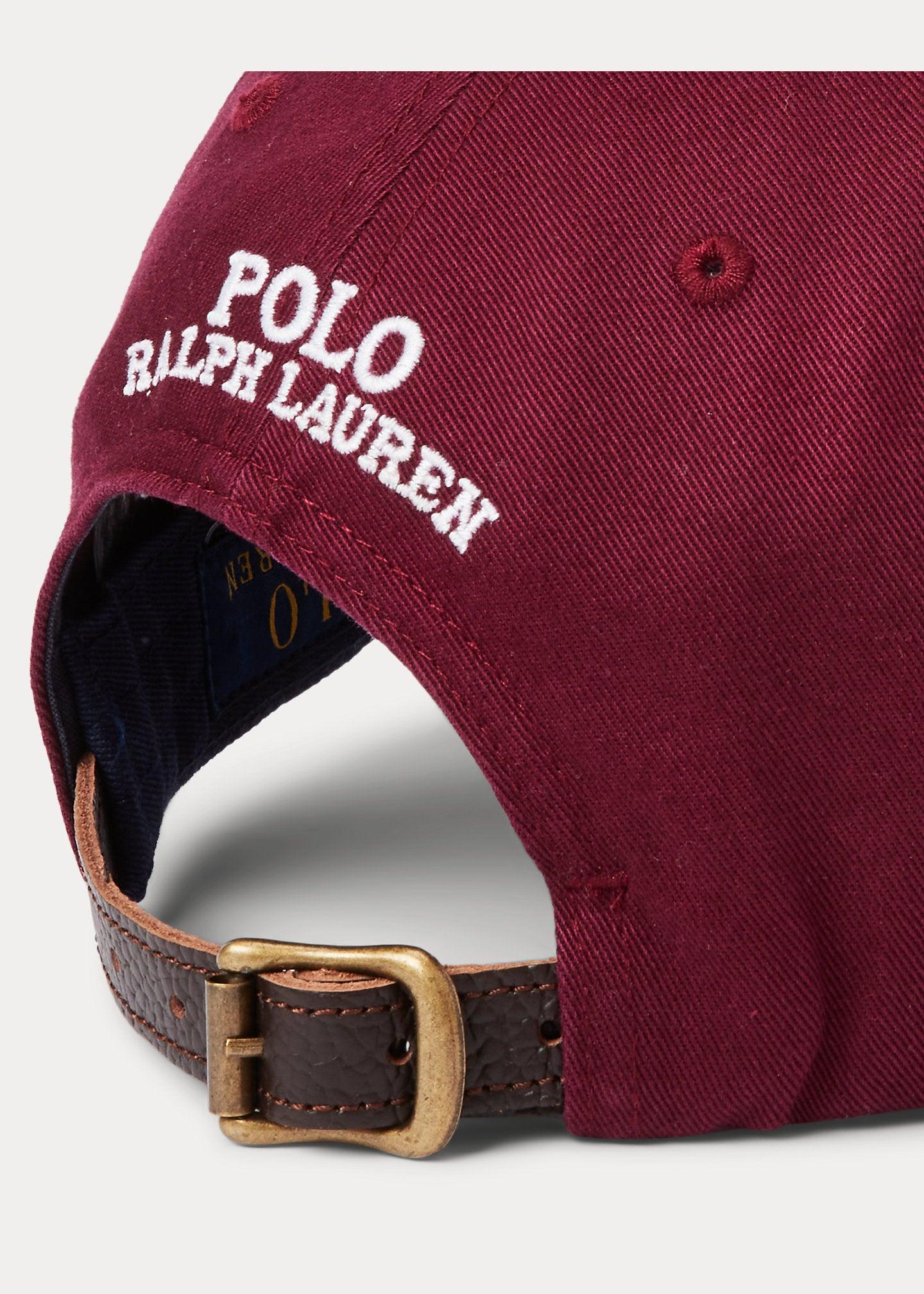 Gorra de tela chino con Polo Bear - ECRU