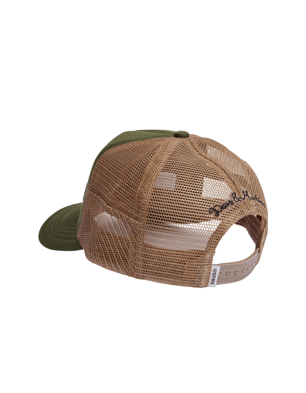 Gorra Deus Ex Machina Grip Tape Trucker Olive Combo - ECRU