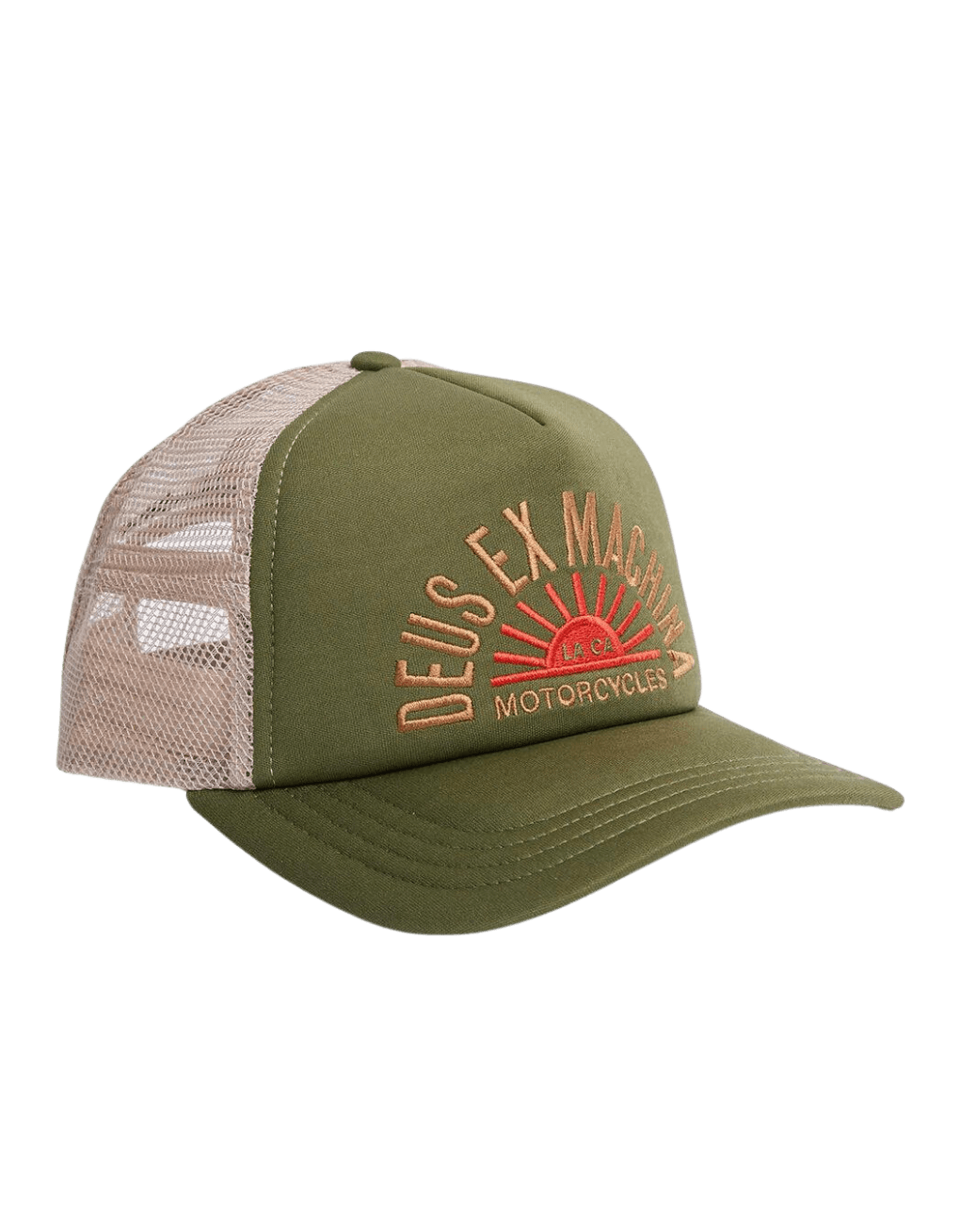 Gorra Deus Ex Machina Sunflare Trucker Olive - ECRU