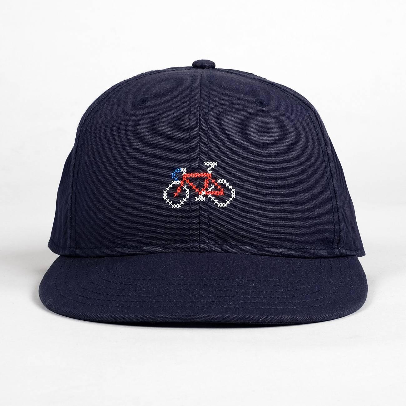 Gorra Snapback Cap Stitch Bike Azul Marino - ECRU