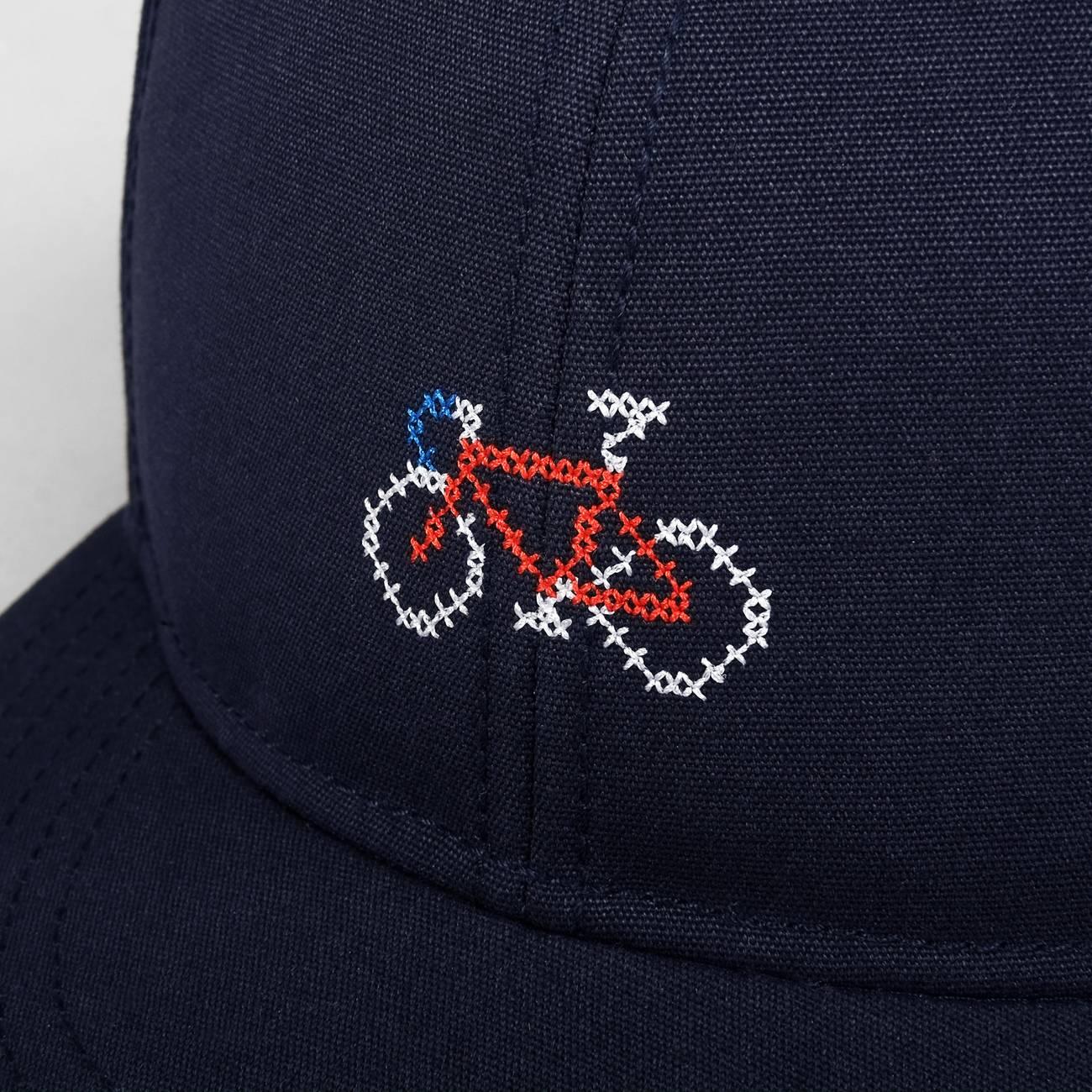 Gorra Snapback Cap Stitch Bike Azul Marino - ECRU