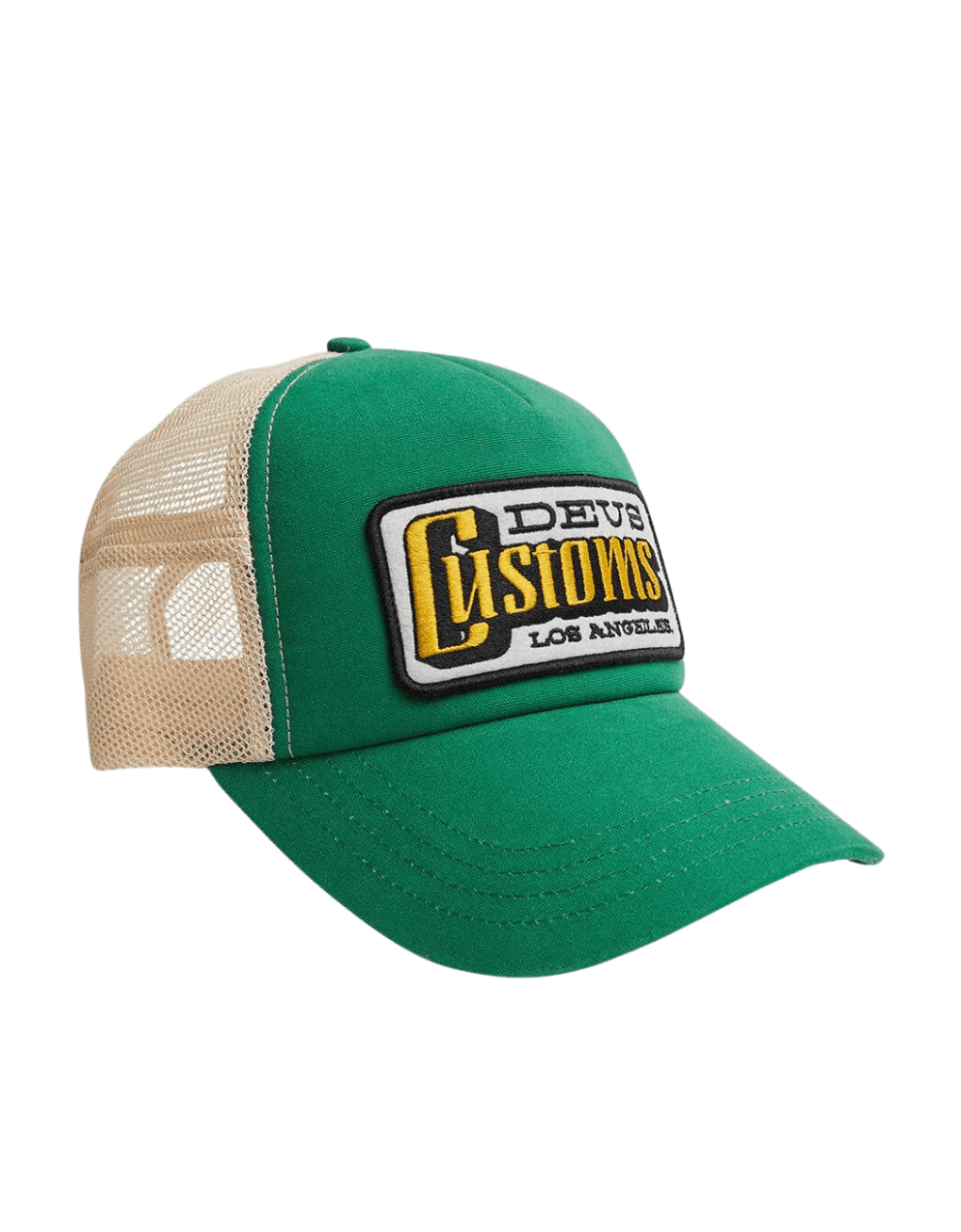 Gorra Trucker Deus Ex Machina Stripes Trek Green - ECRU