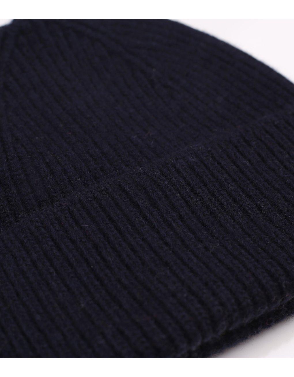 Gorro Unisex Lana Merino Reciclada Navy - ECRU