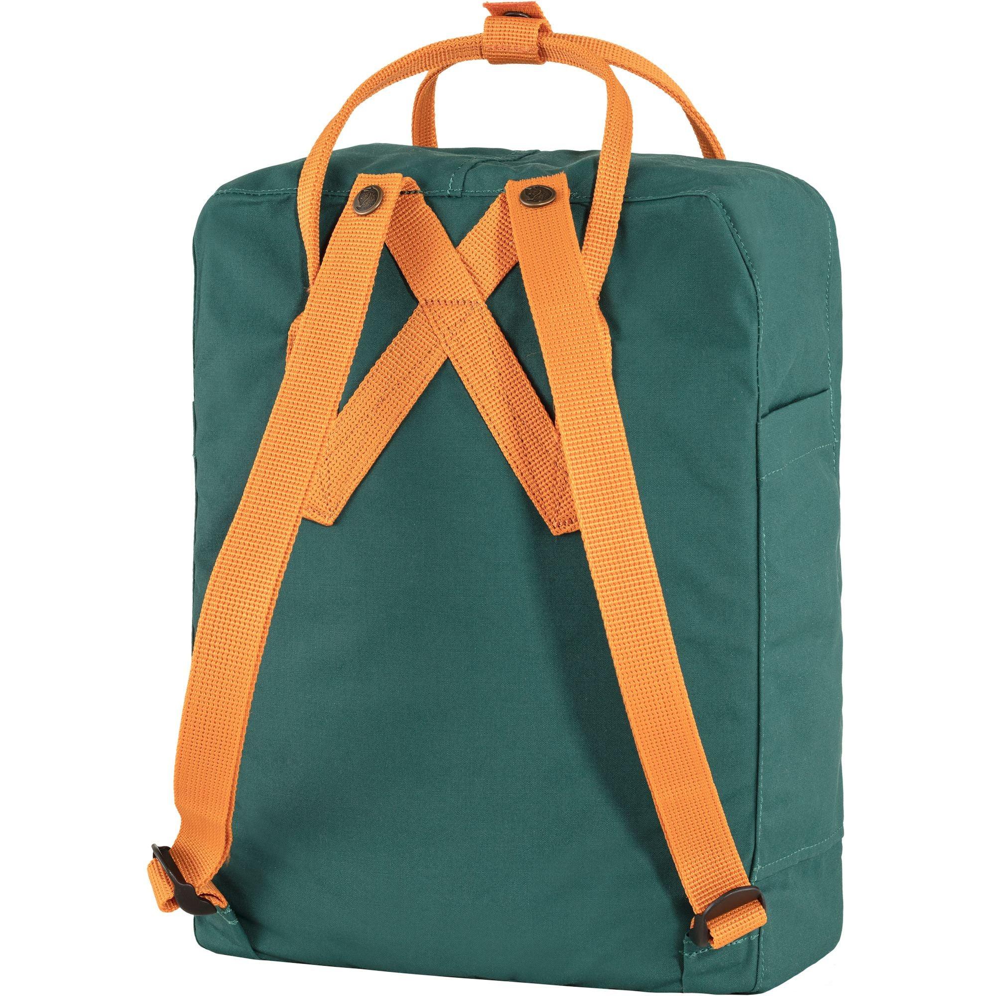 Mochila Fjällräven Kanken Original Arctic Green Spicy Orange - ECRU