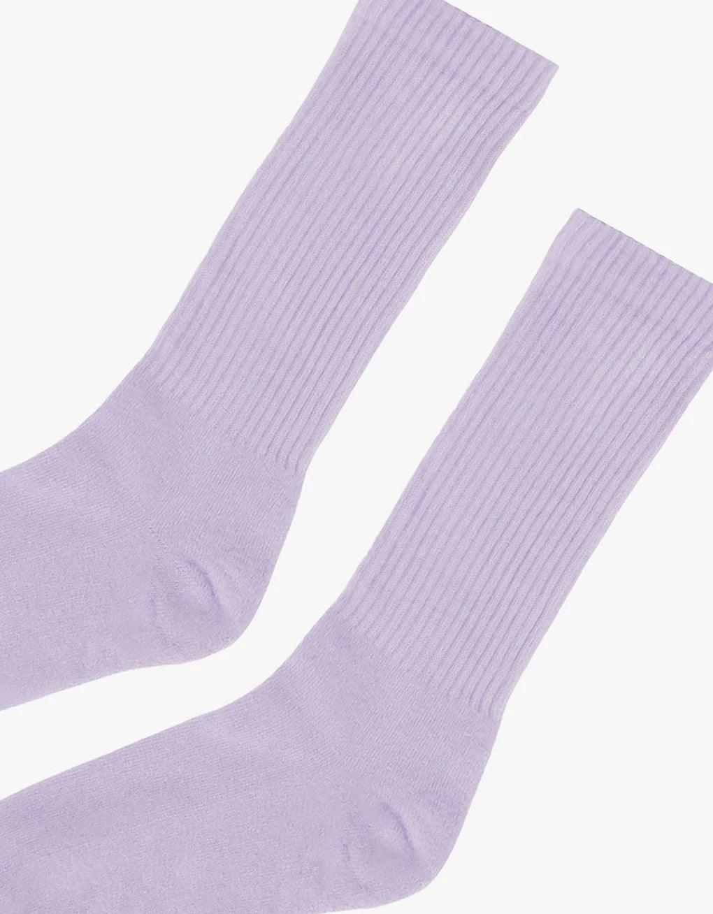 Organic Colorful Standard Active Sock Soft Lavender - ECRU