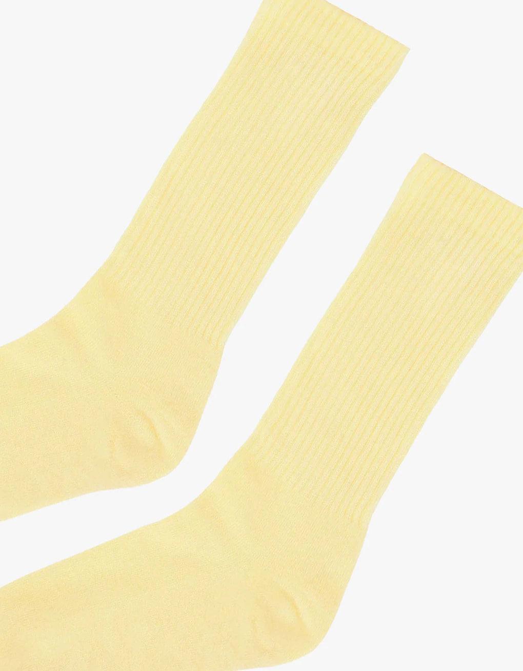Organic Colorful Standard Active Sock Soft Yellow - ECRU