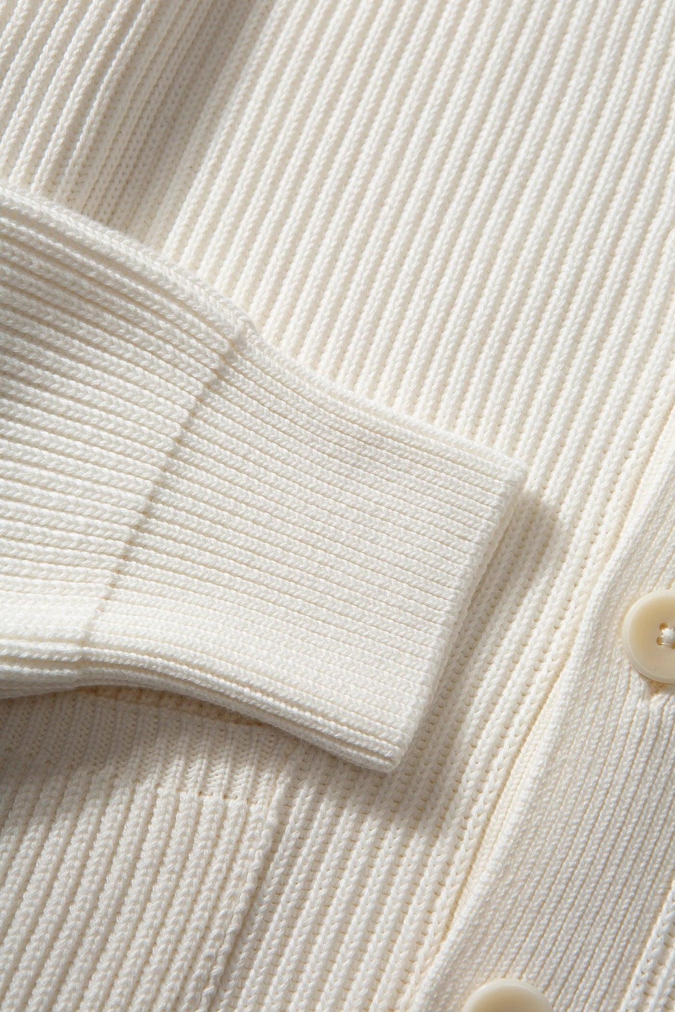 Over Cardigan Plain Off White - ECRU