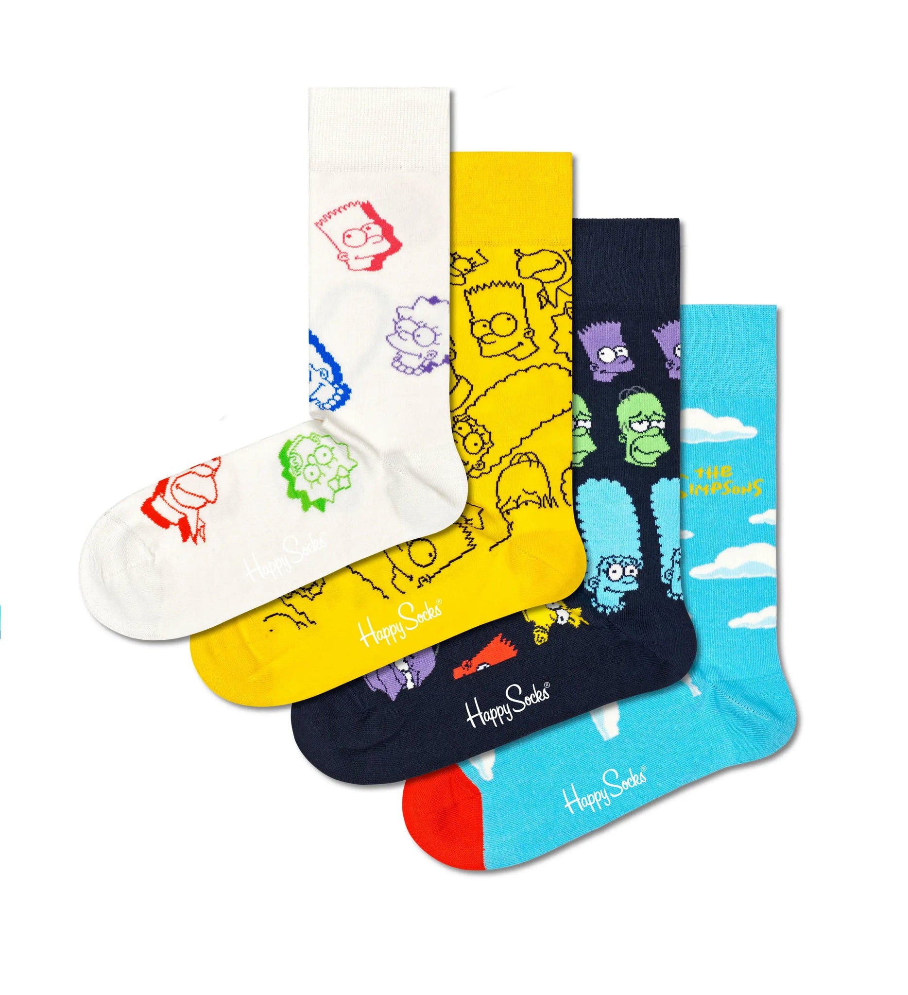 Pack de 4 Calcetines Happy Socks x The Simpsons - ECRU