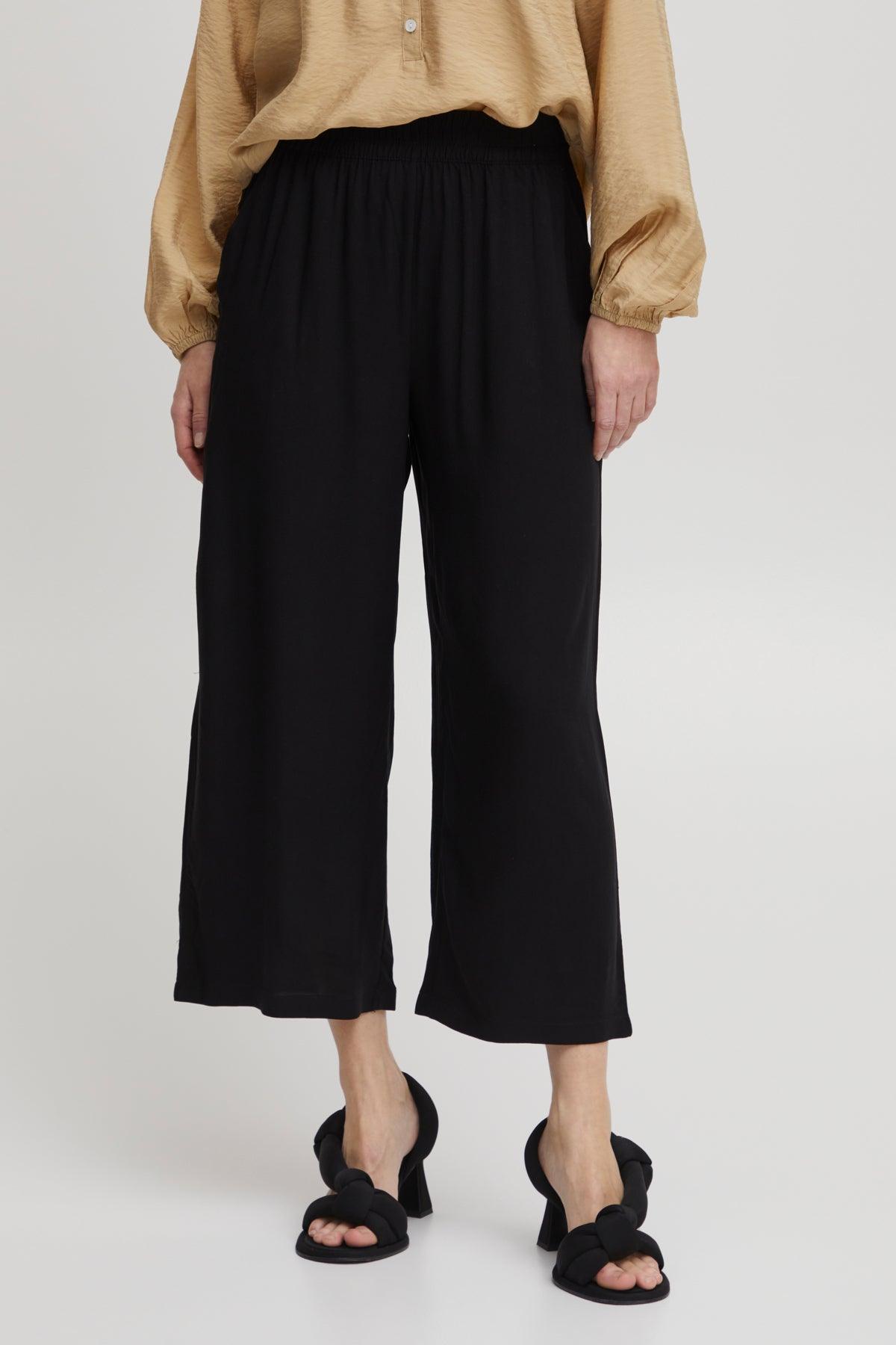 Pantalones B.Young Joella Crop Black - ECRU