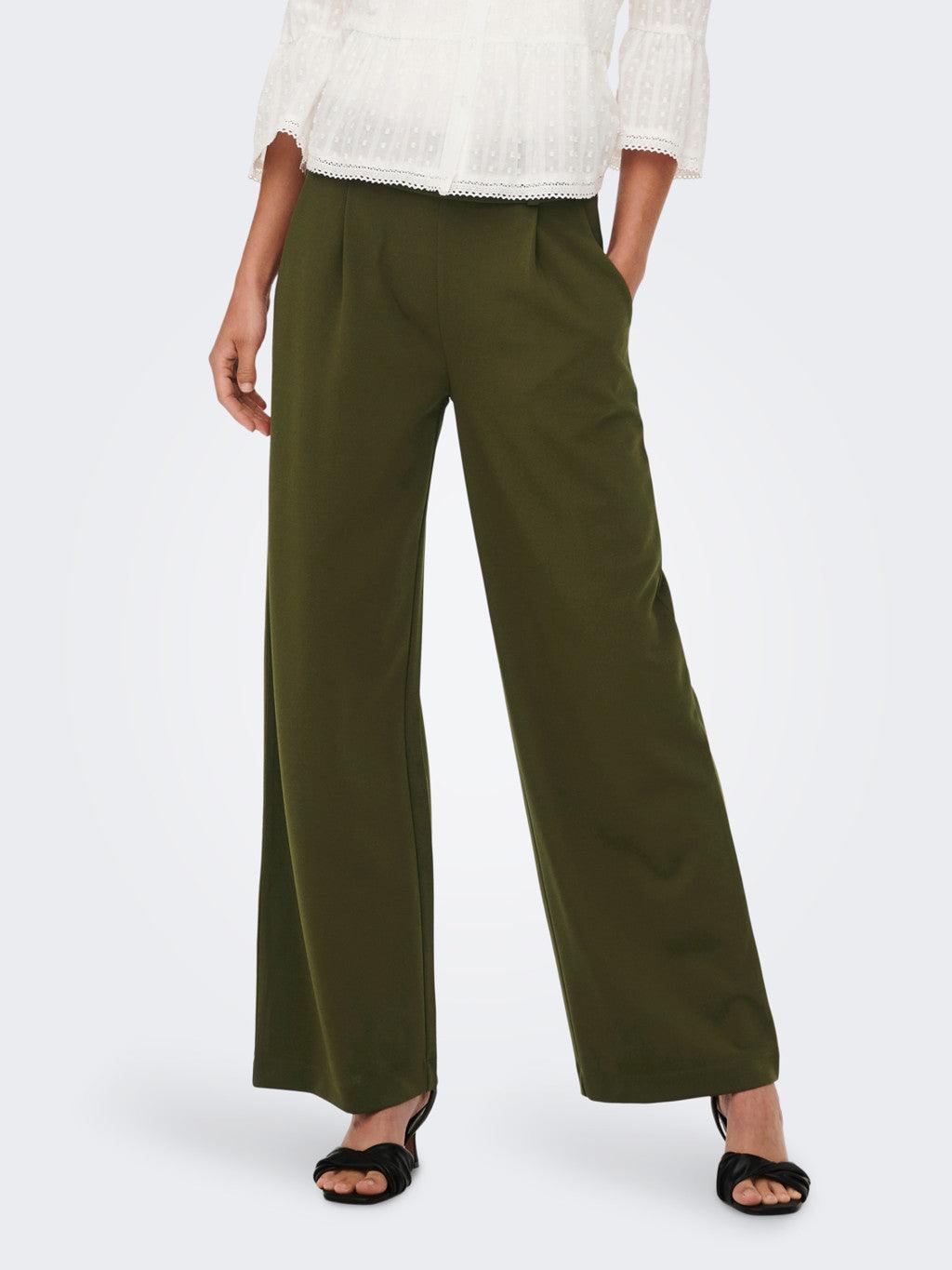 Pantalones Geggo Dark Olive - ECRU