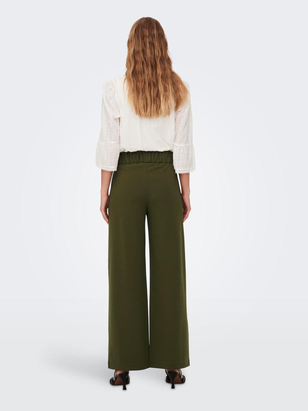 Pantalones Geggo Dark Olive - ECRU