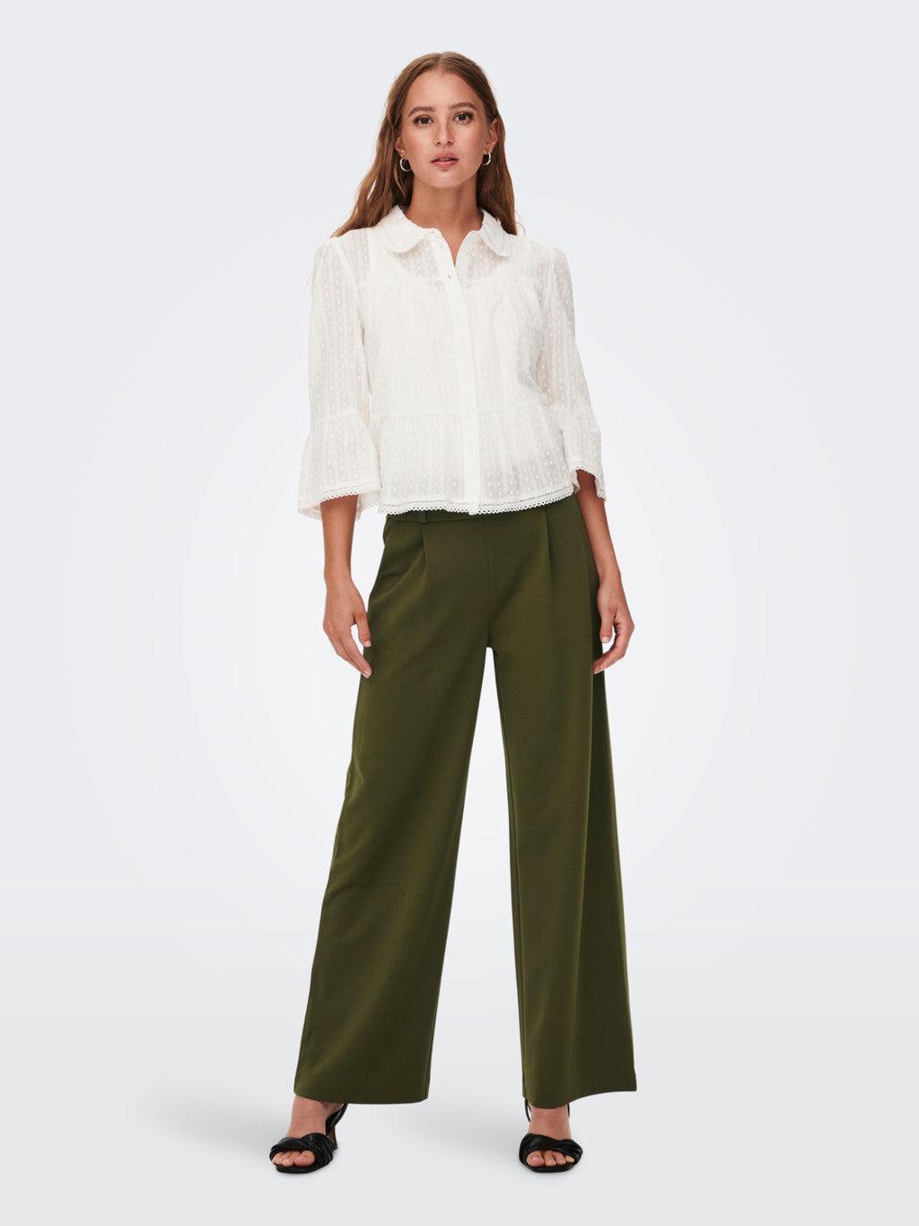 Pantalones Geggo Dark Olive - ECRU