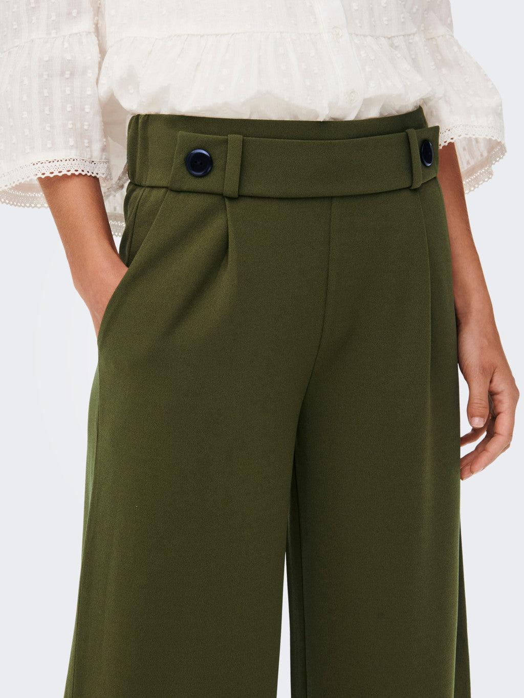 Pantalones Geggo Dark Olive - ECRU