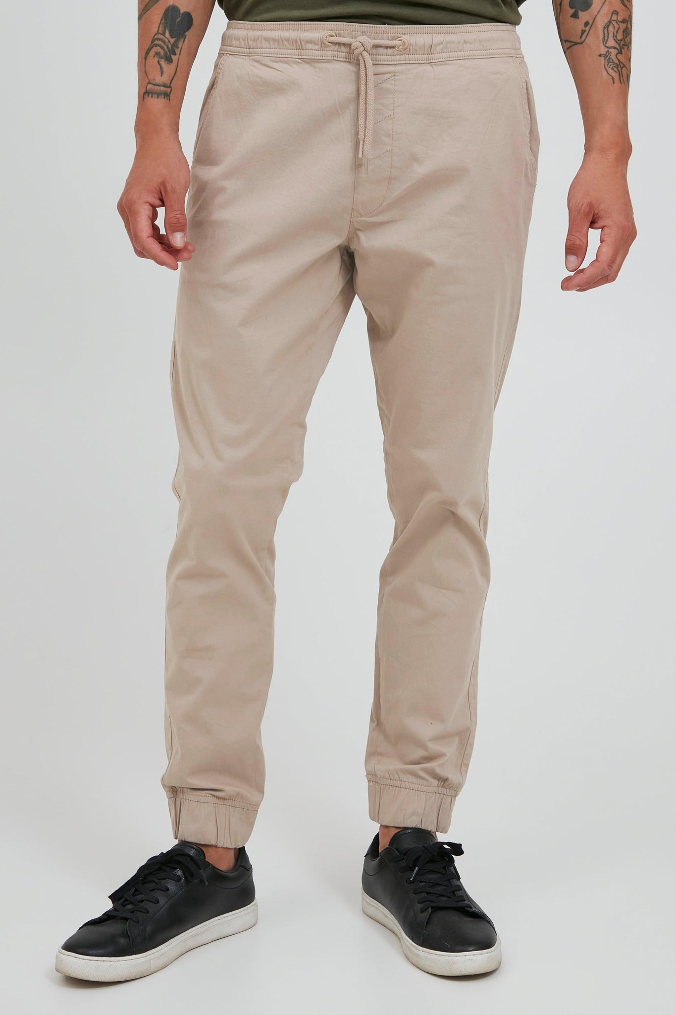 Pantalones Slim-Truc Cuff Simple Taupe - ECRU