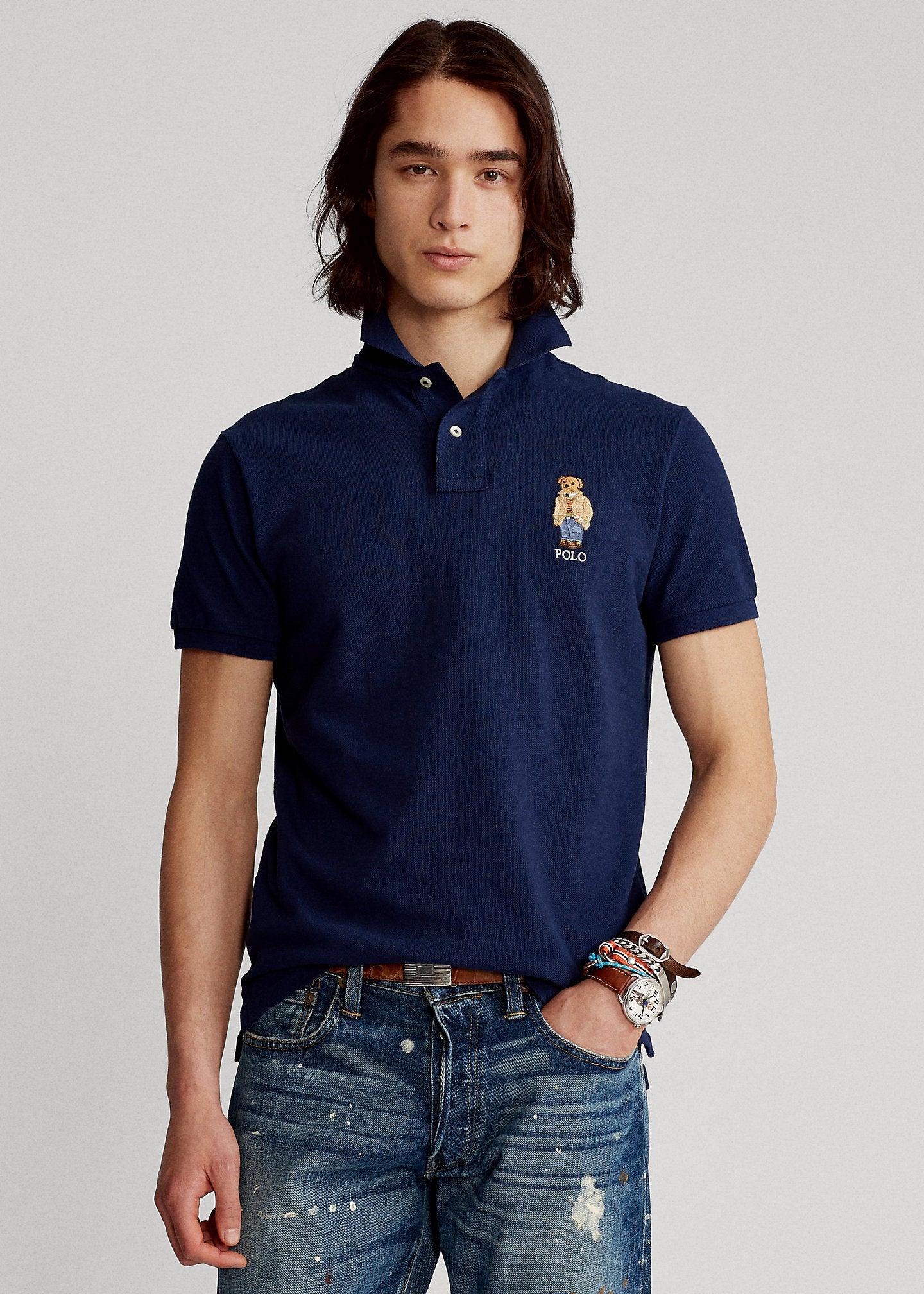 Polo Custom Slim Fit Polo Bear - ECRU