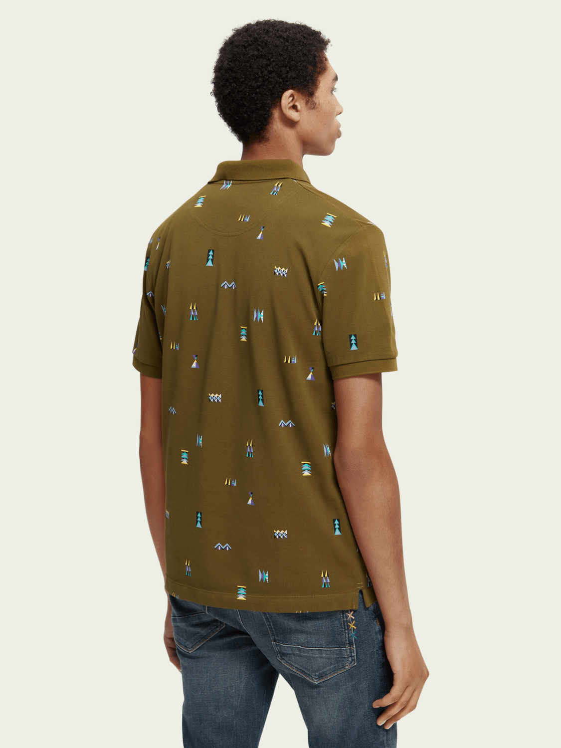 Polo de Piqué Orgánico Printed - ECRU