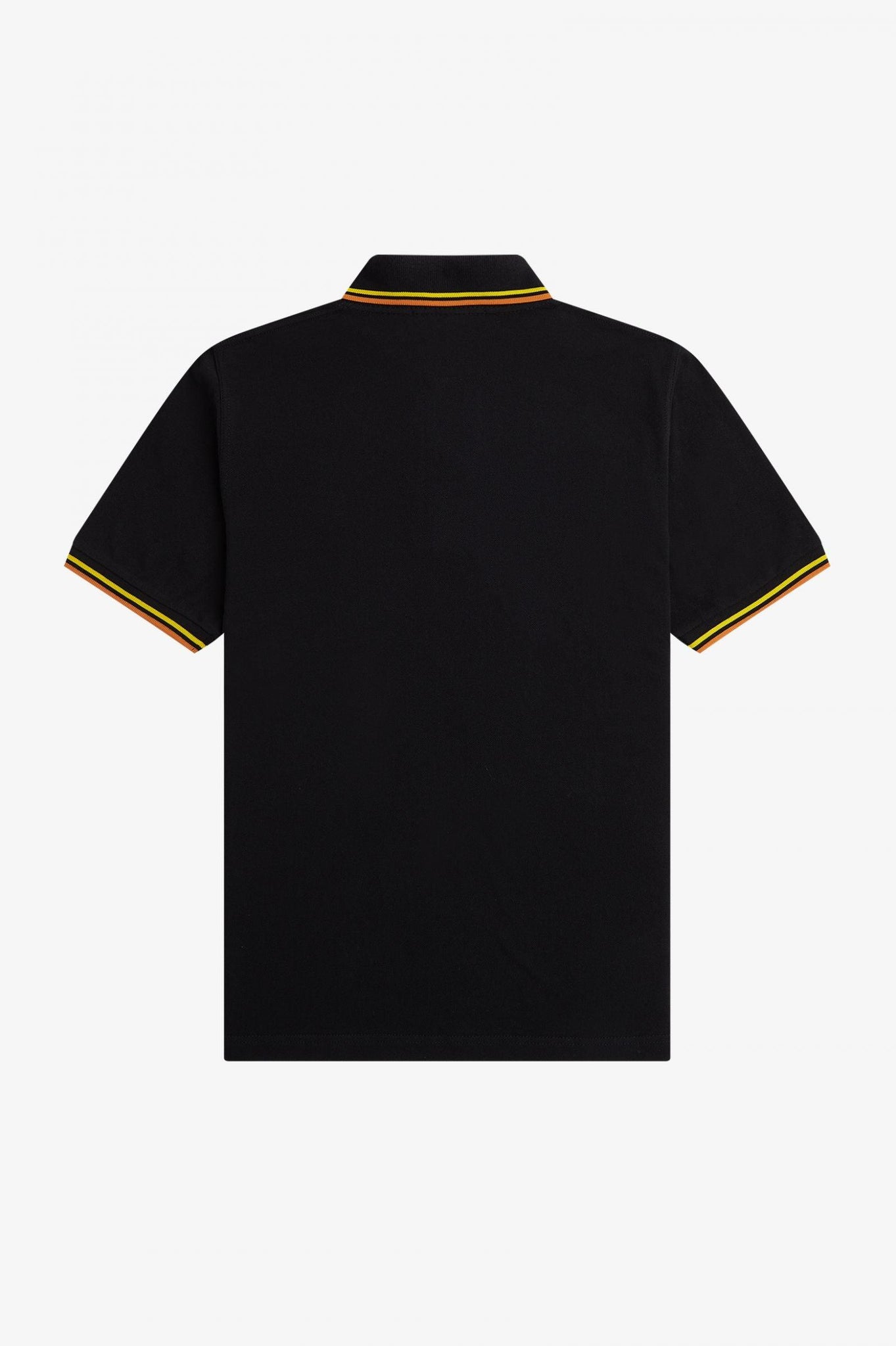 Polo Fred Perry M12 Negro Amarillo Naranja Cibernético Made In England - ECRU