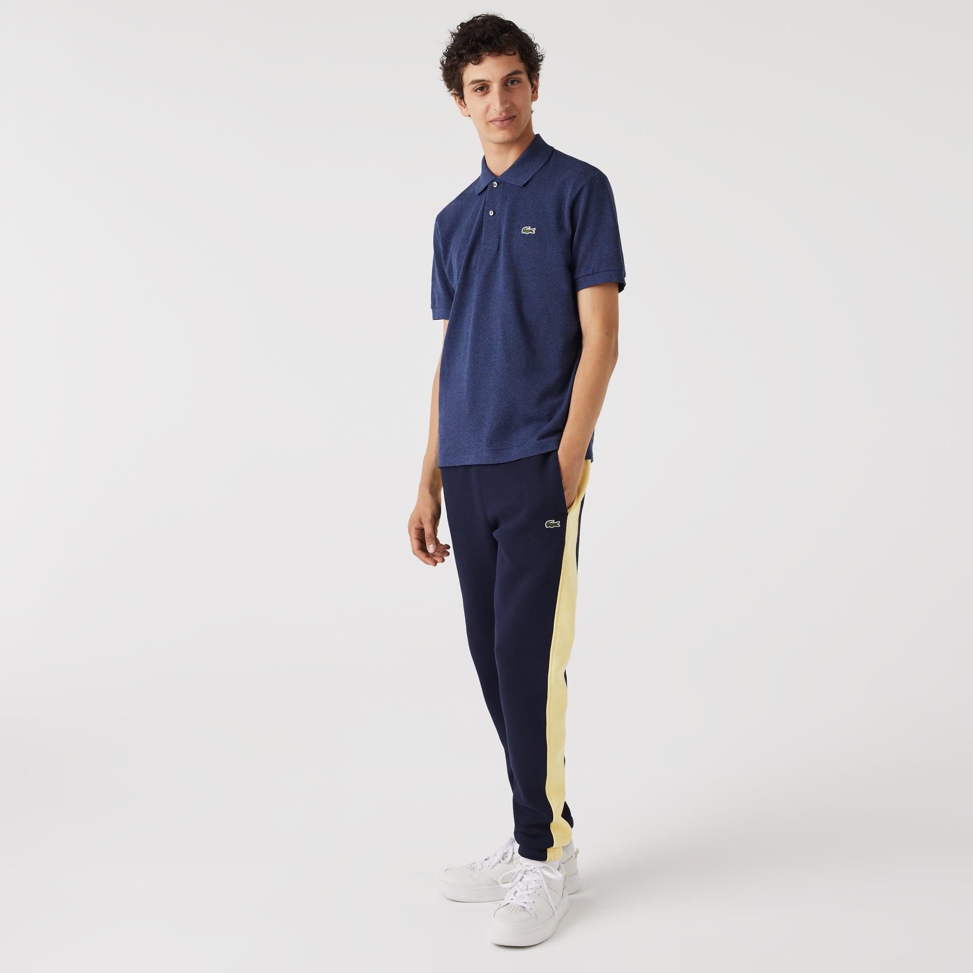 Polo Lacoste L.12.12 Jaspeado Azul Vigoré - ECRU