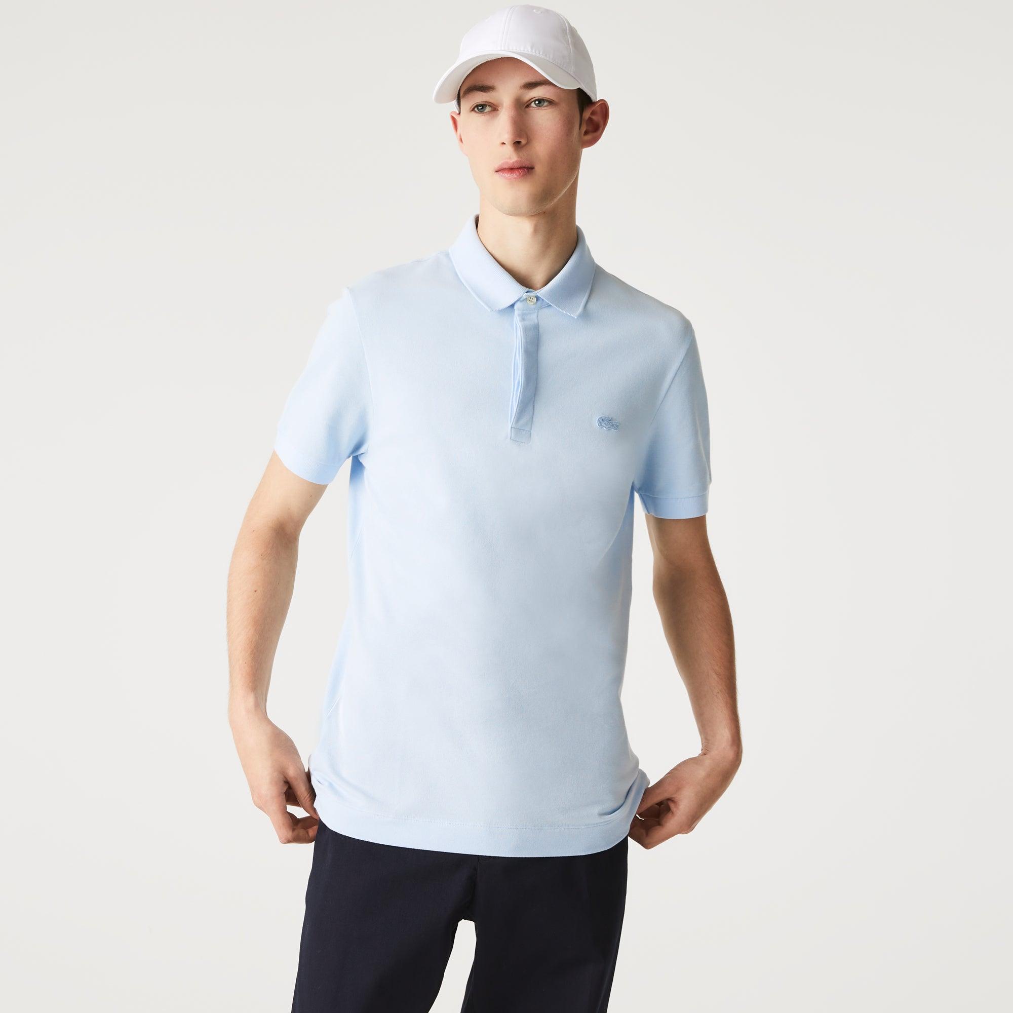 Polo Lacoste Paris Regular Fit Bleu Clair - ECRU