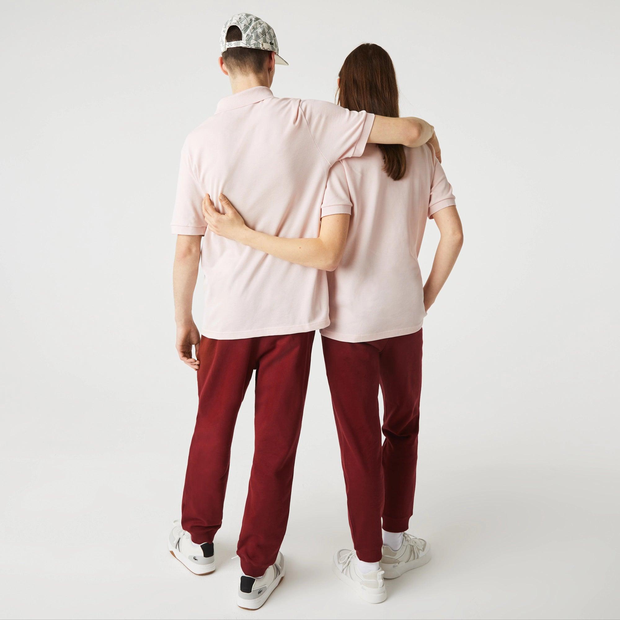 Polo unisex Lacoste L!VE relaxed fit en piqué de algodón stretch - ECRU