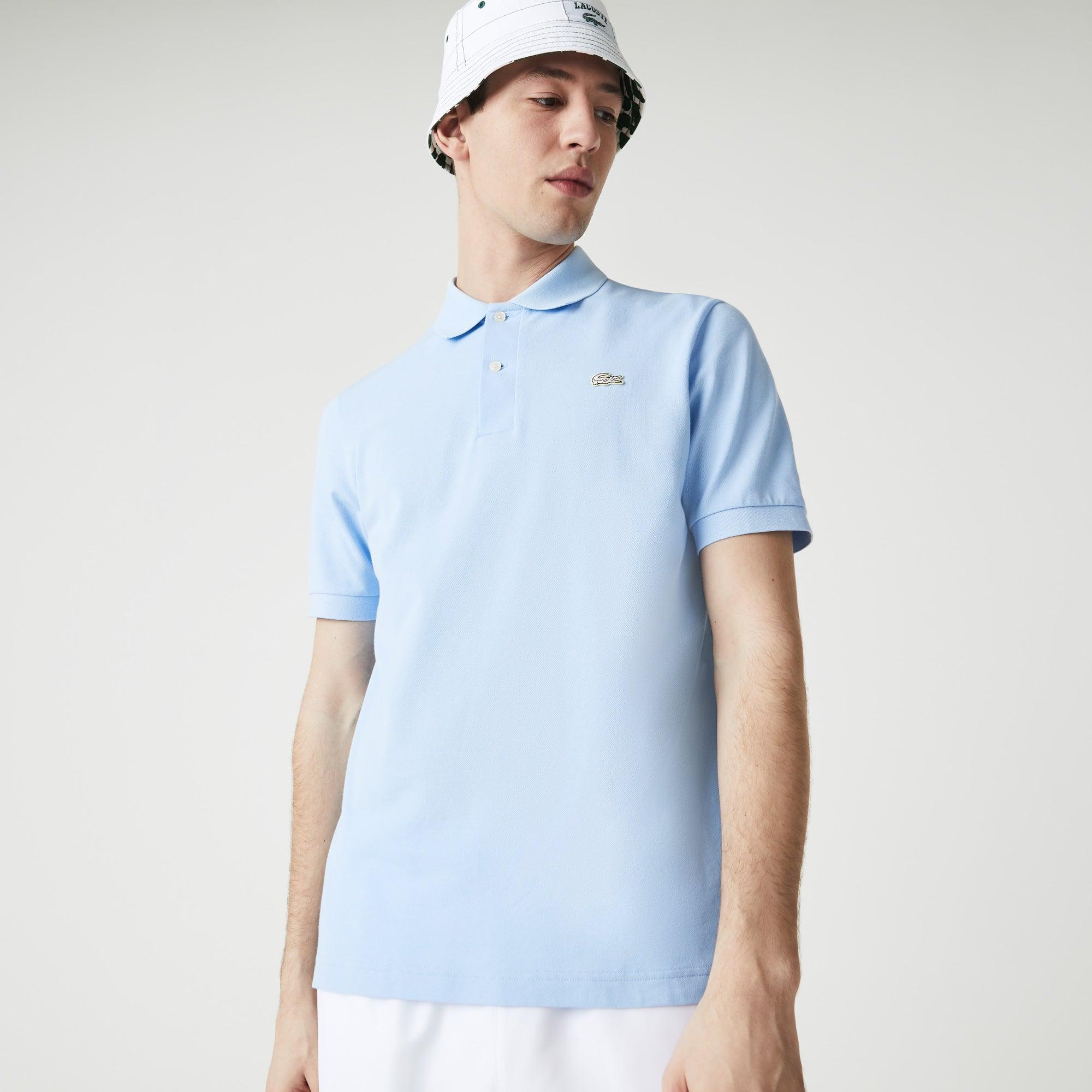 Polo unisex Lacoste L!VE relaxed fit en piqué de algodón stretch - ECRU