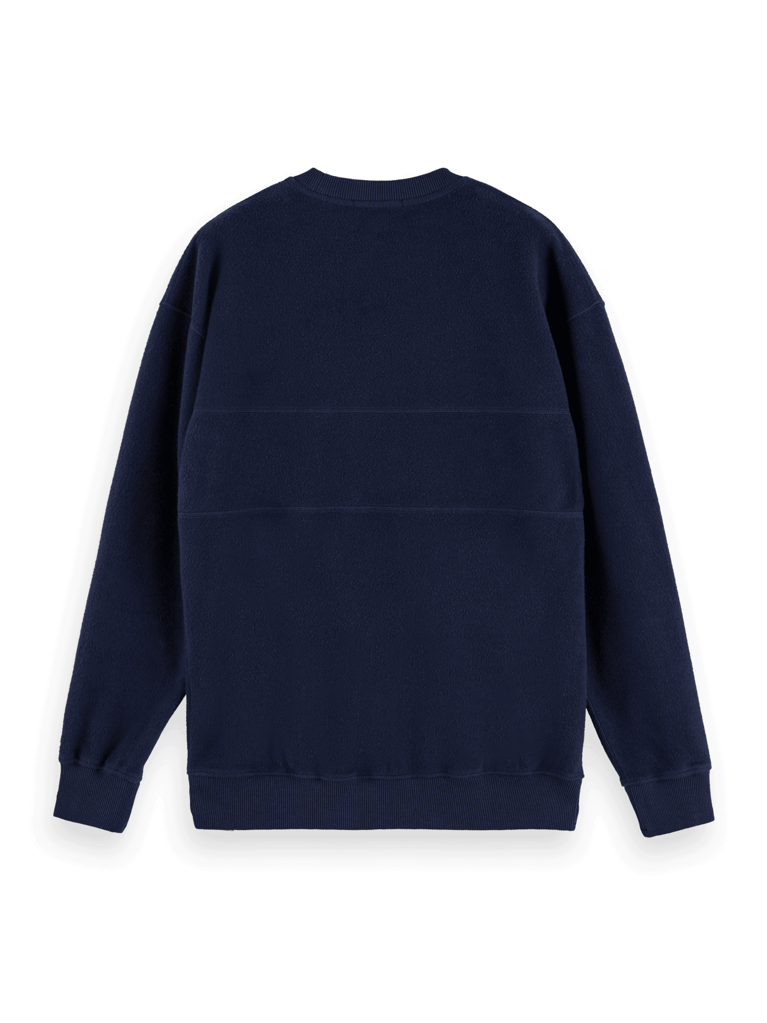 Sudadera de felpa cepillada con paneles cosidos - ECRU