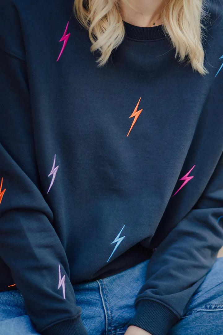 Sudadera Noah Charcoal Lightning Embroidery - ECRU