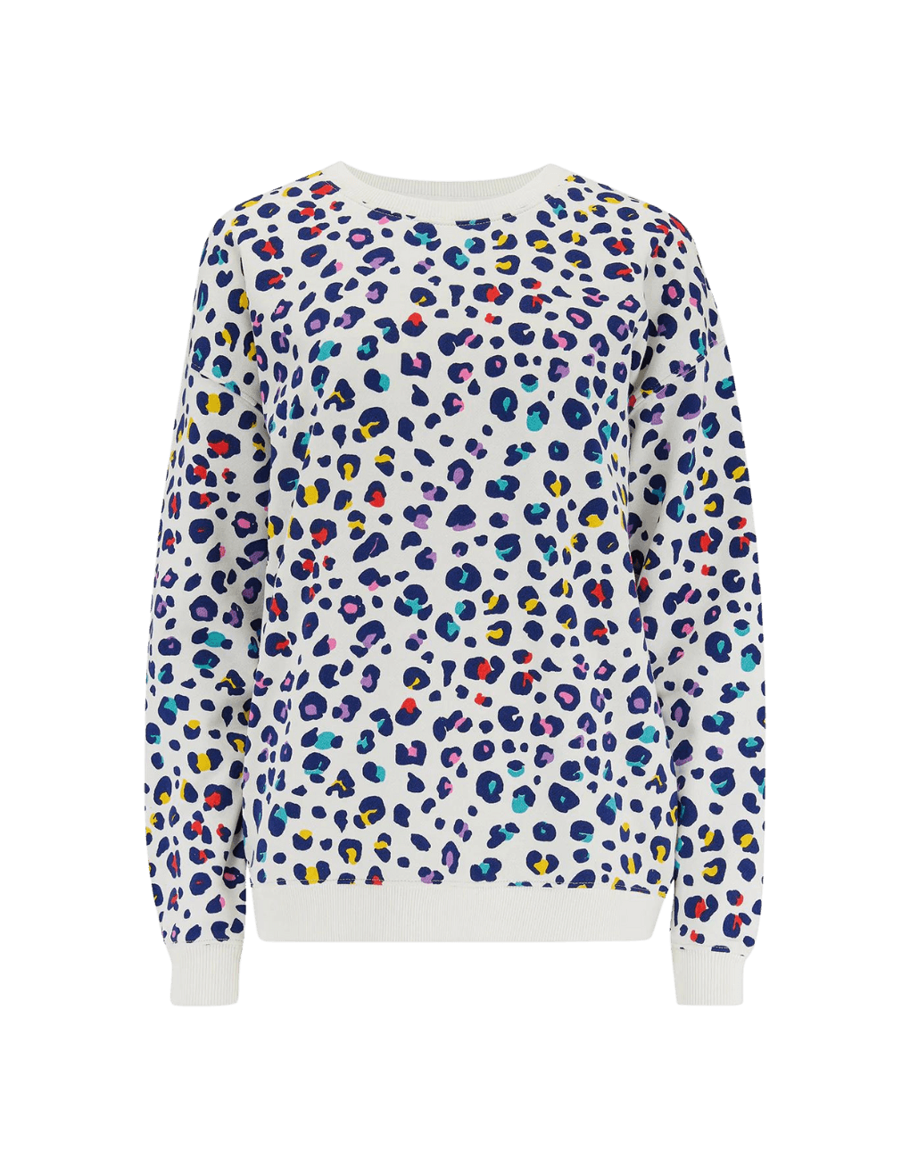 Sudadera Sugarhill Noah White Rainbow Leopard - ECRU