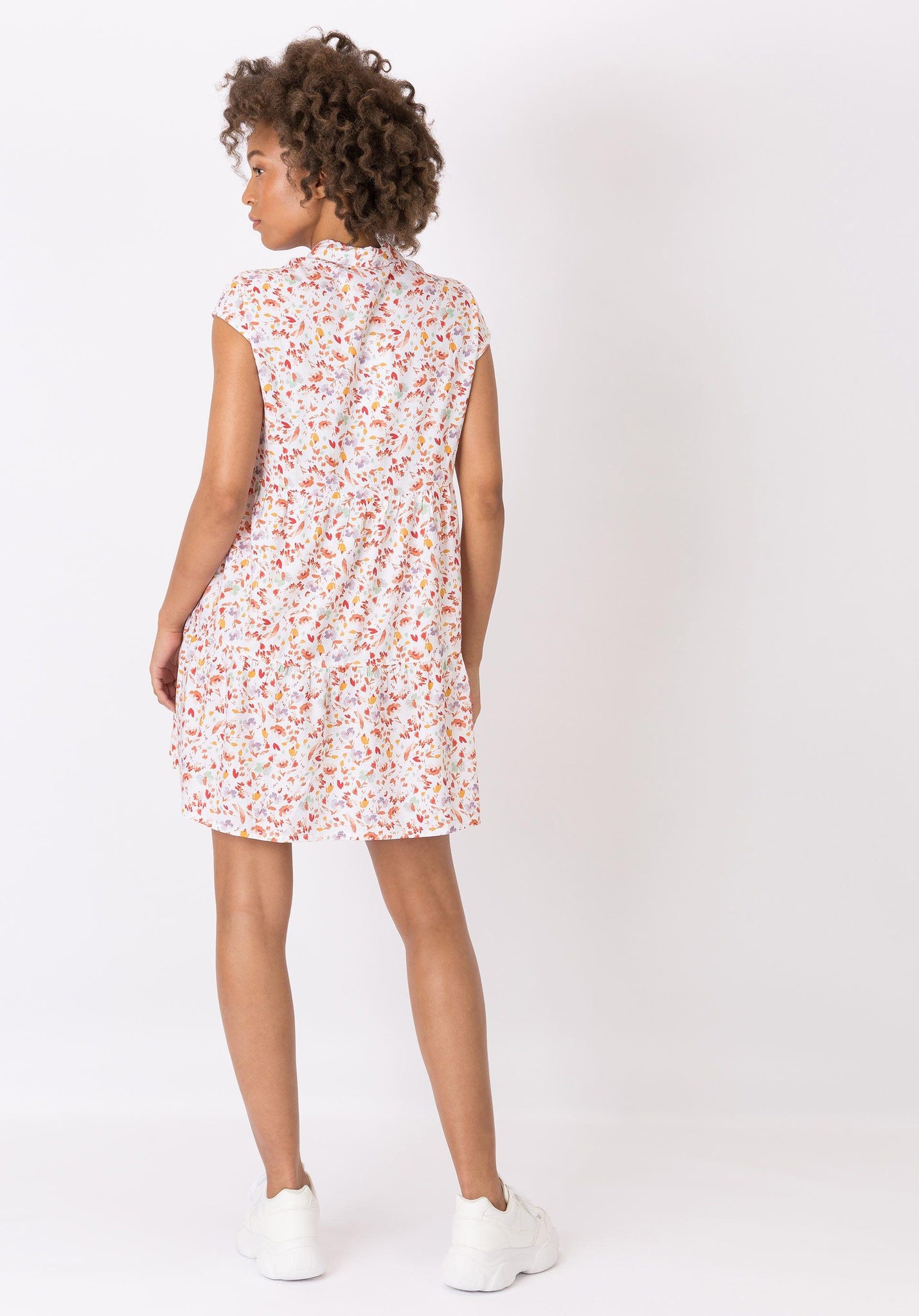 Vestido Camisero Estampado Floral Camilo 1 - ECRU