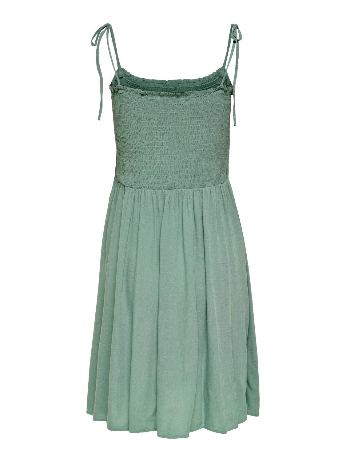 Vestido Only Smock Annika Chinois Green - ECRU