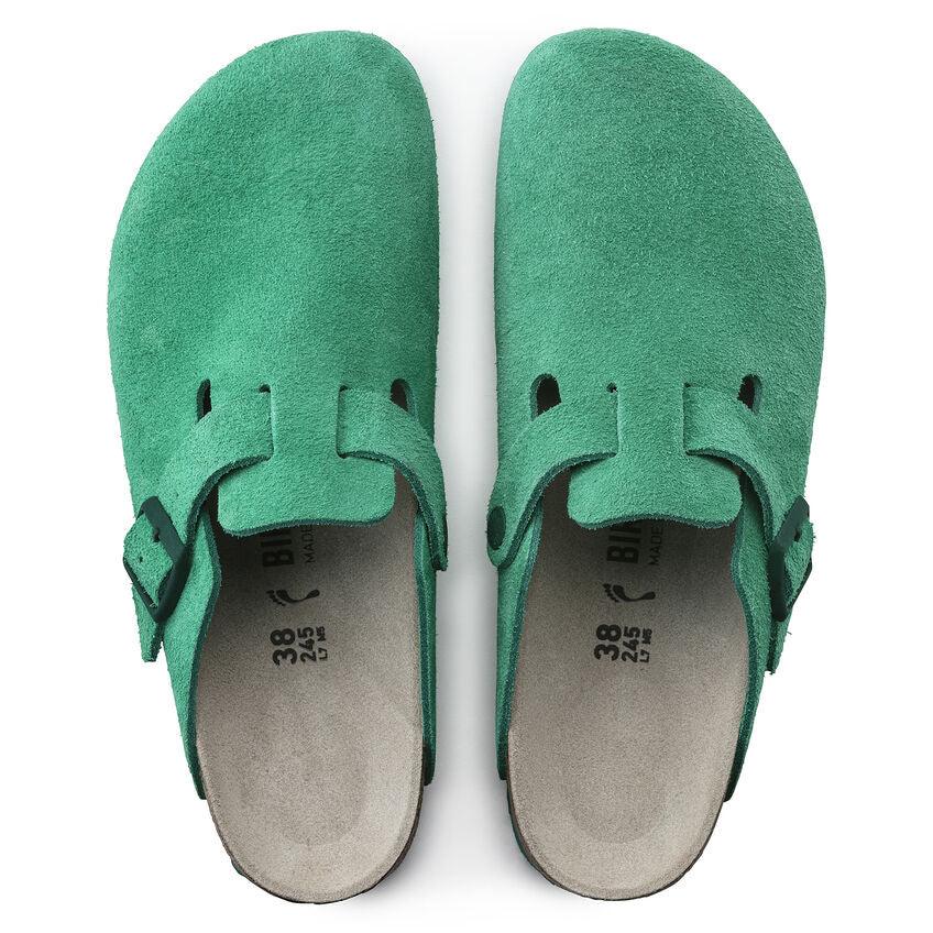 Zueco Boston Suede Leather Bold Green - ECRU