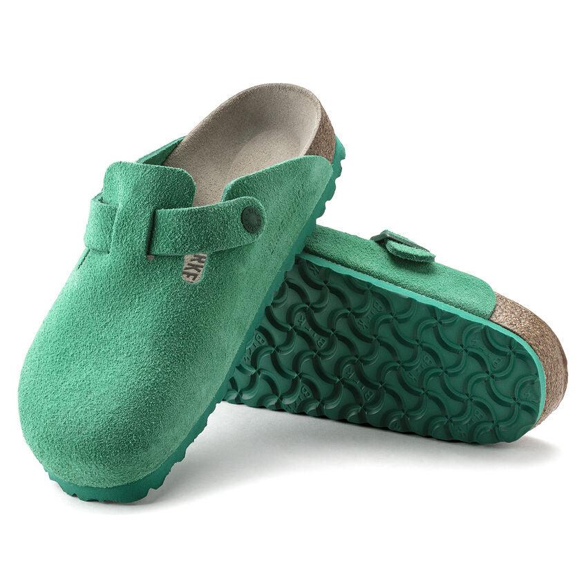 Zueco Boston Suede Leather Bold Green - ECRU