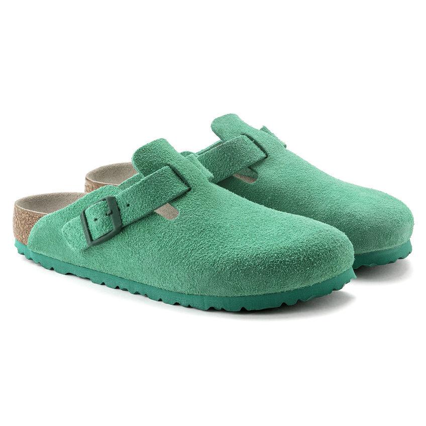 Zueco Boston Suede Leather Bold Green - ECRU