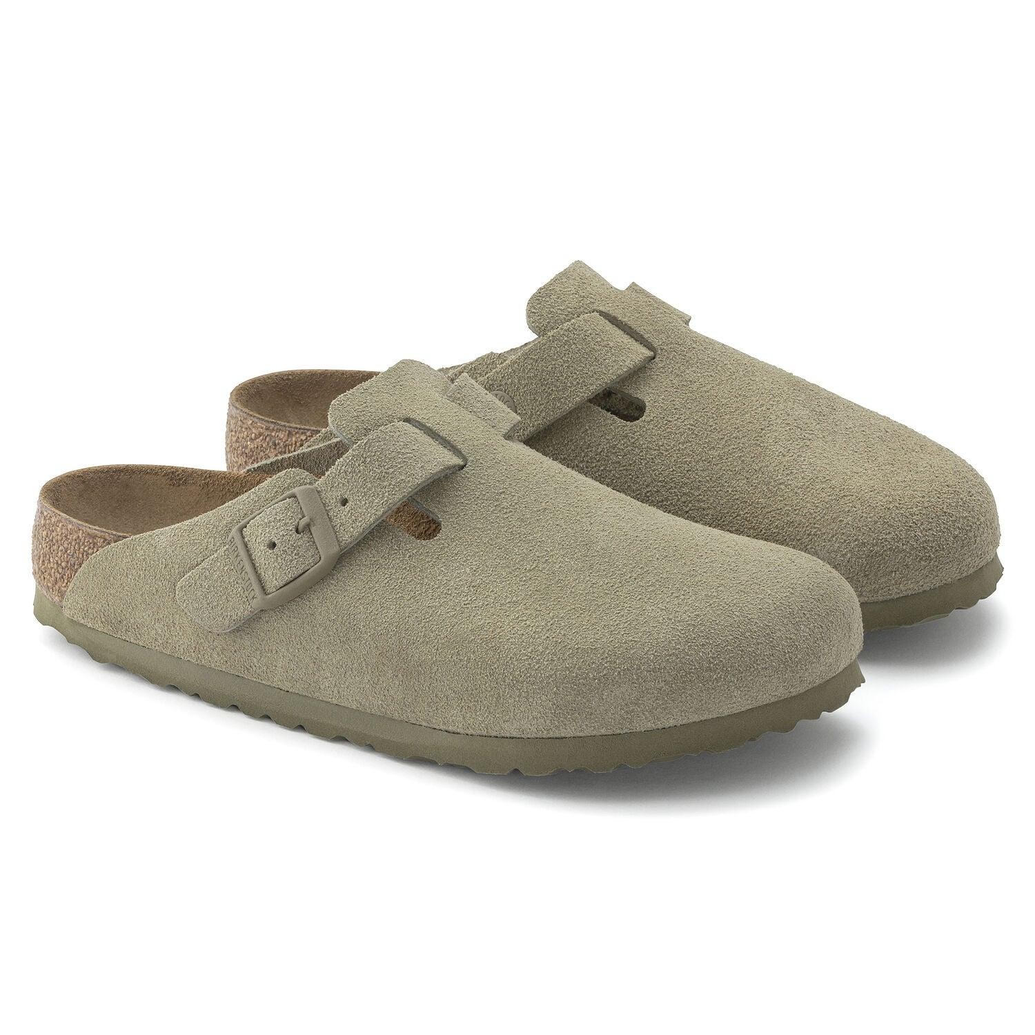 Zuecos Birkenstock Boston Ante Faded Khaki - ECRU