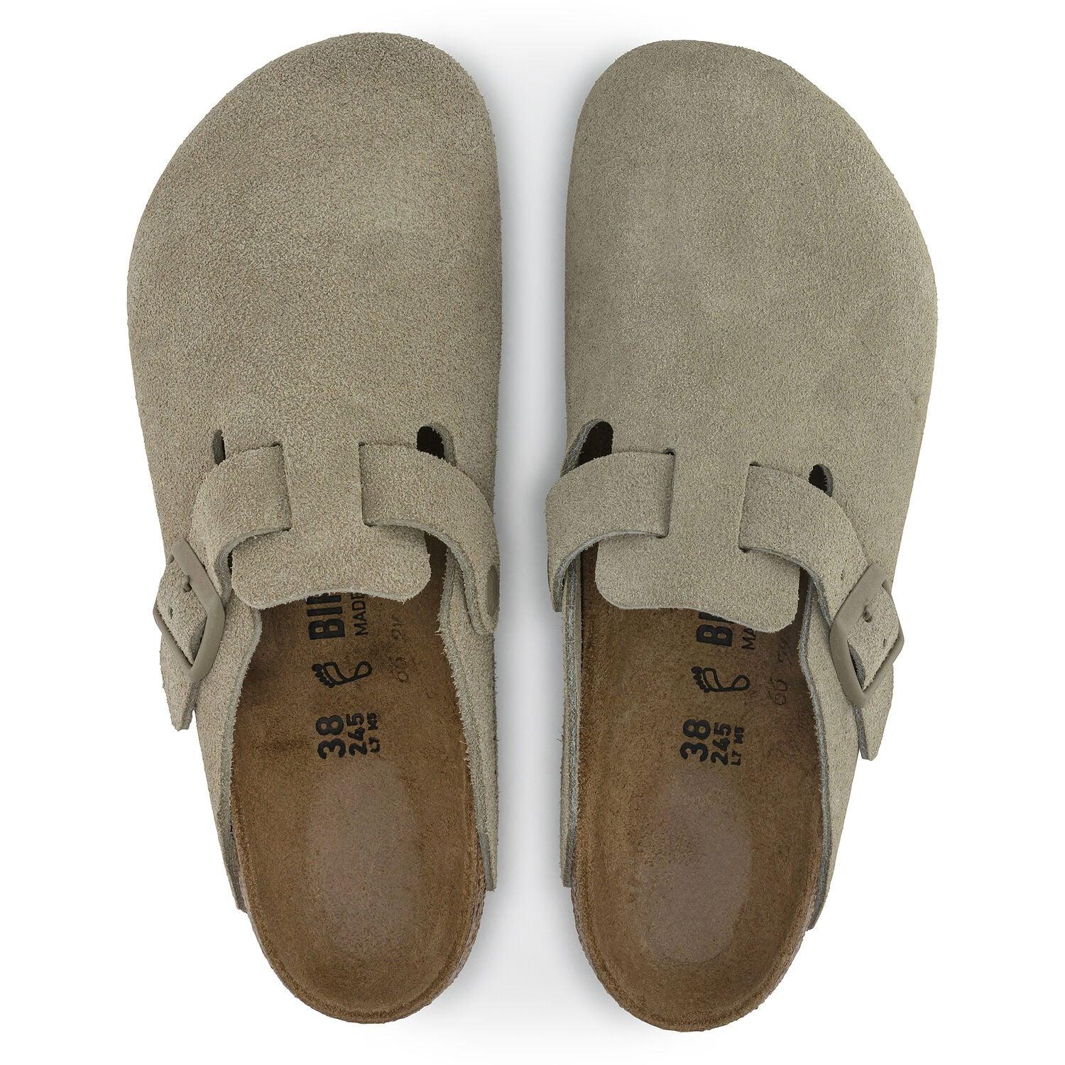 Zuecos Birkenstock Boston Ante Faded Khaki - ECRU