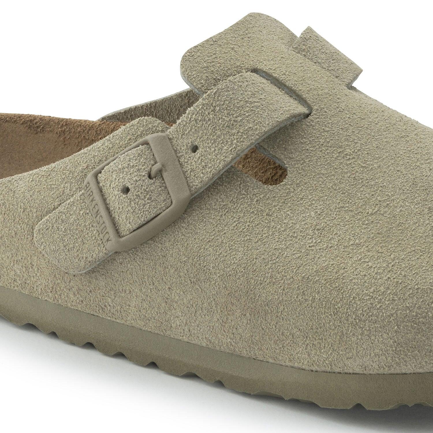 Zuecos Birkenstock Boston Ante Faded Khaki - ECRU