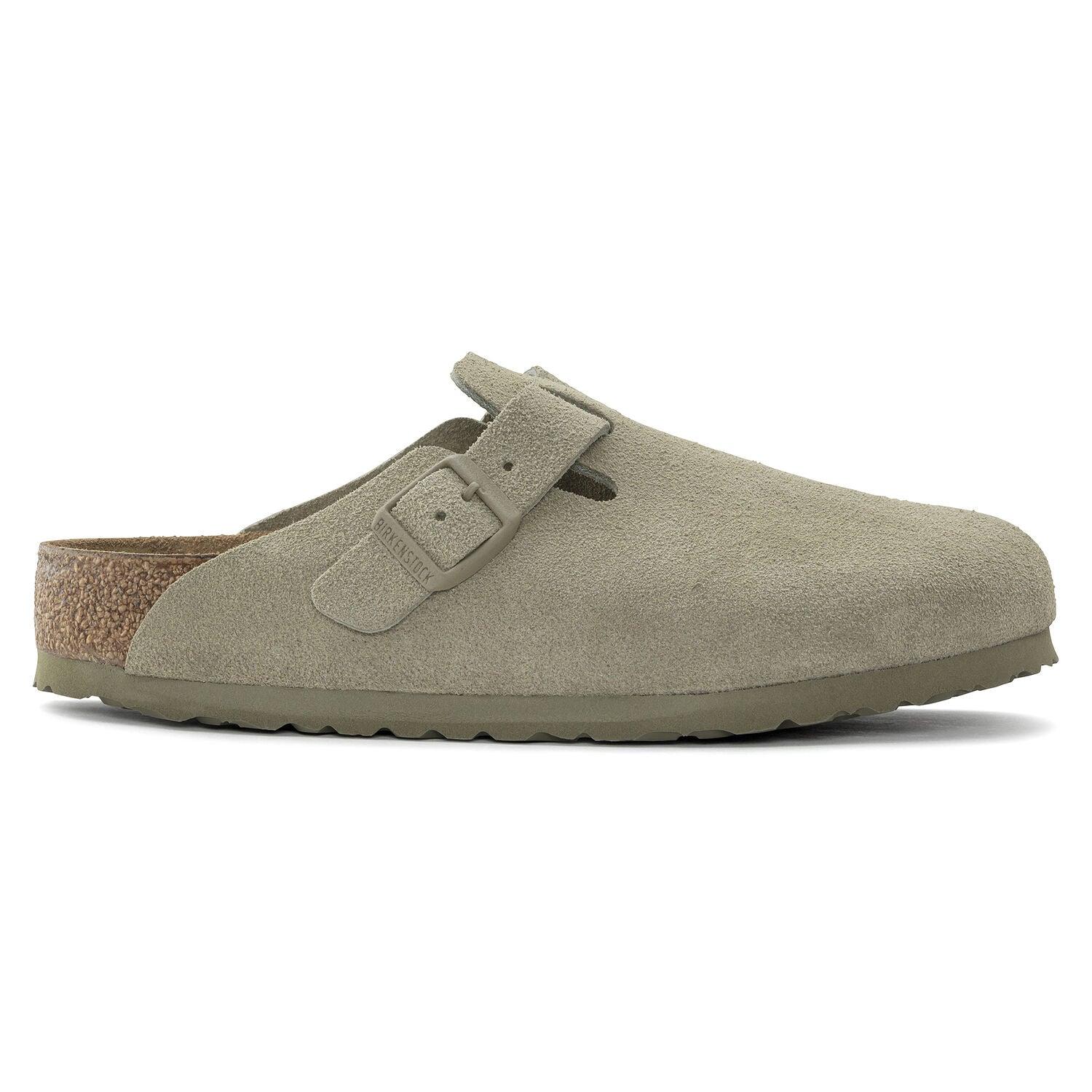 Zuecos Birkenstock Boston Ante Faded Khaki - ECRU